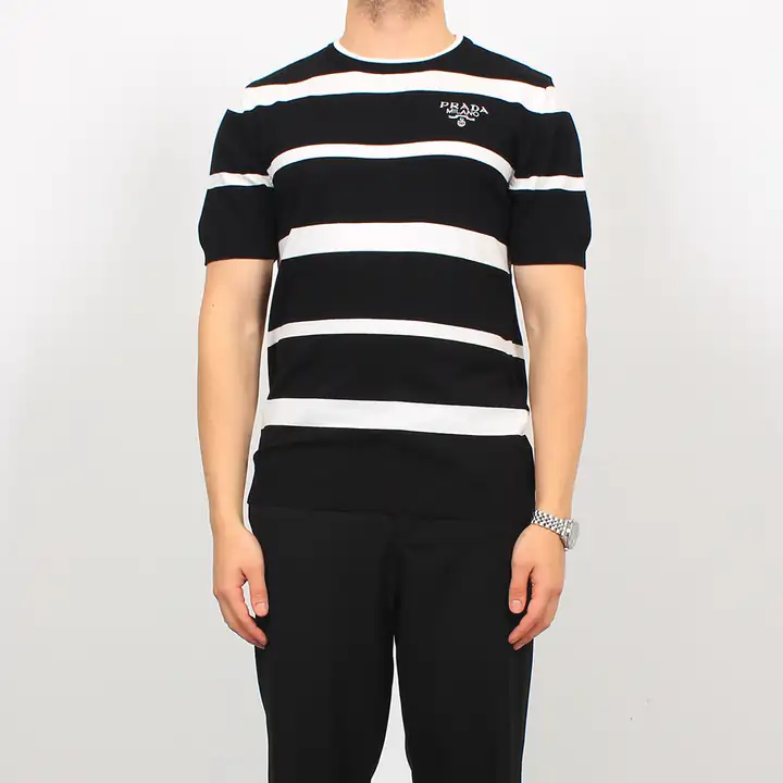 Çizgili Triko T-Shirt