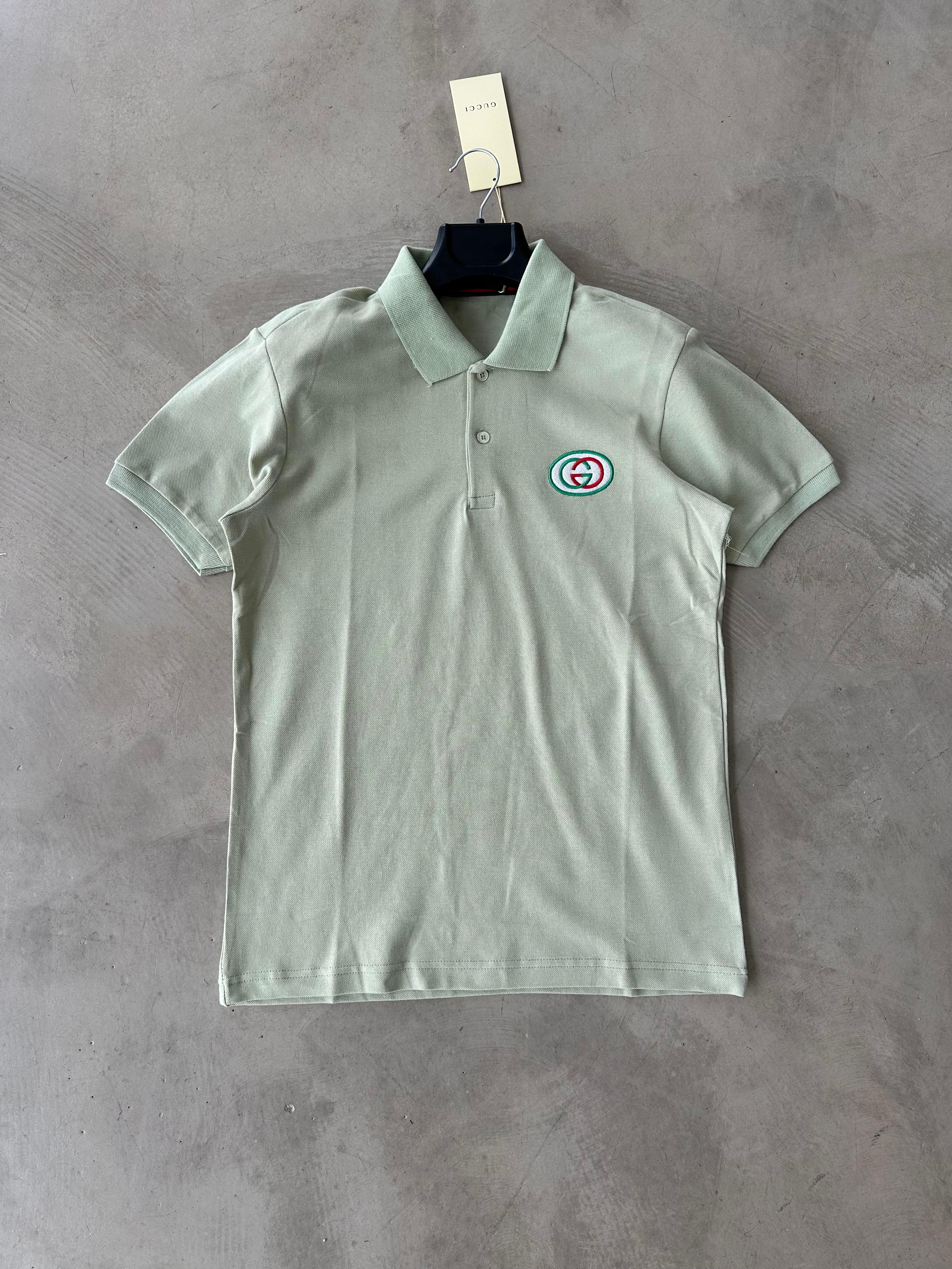 GCC Nakışlı Premium Polo Yaka Tee - Açık Yeşil