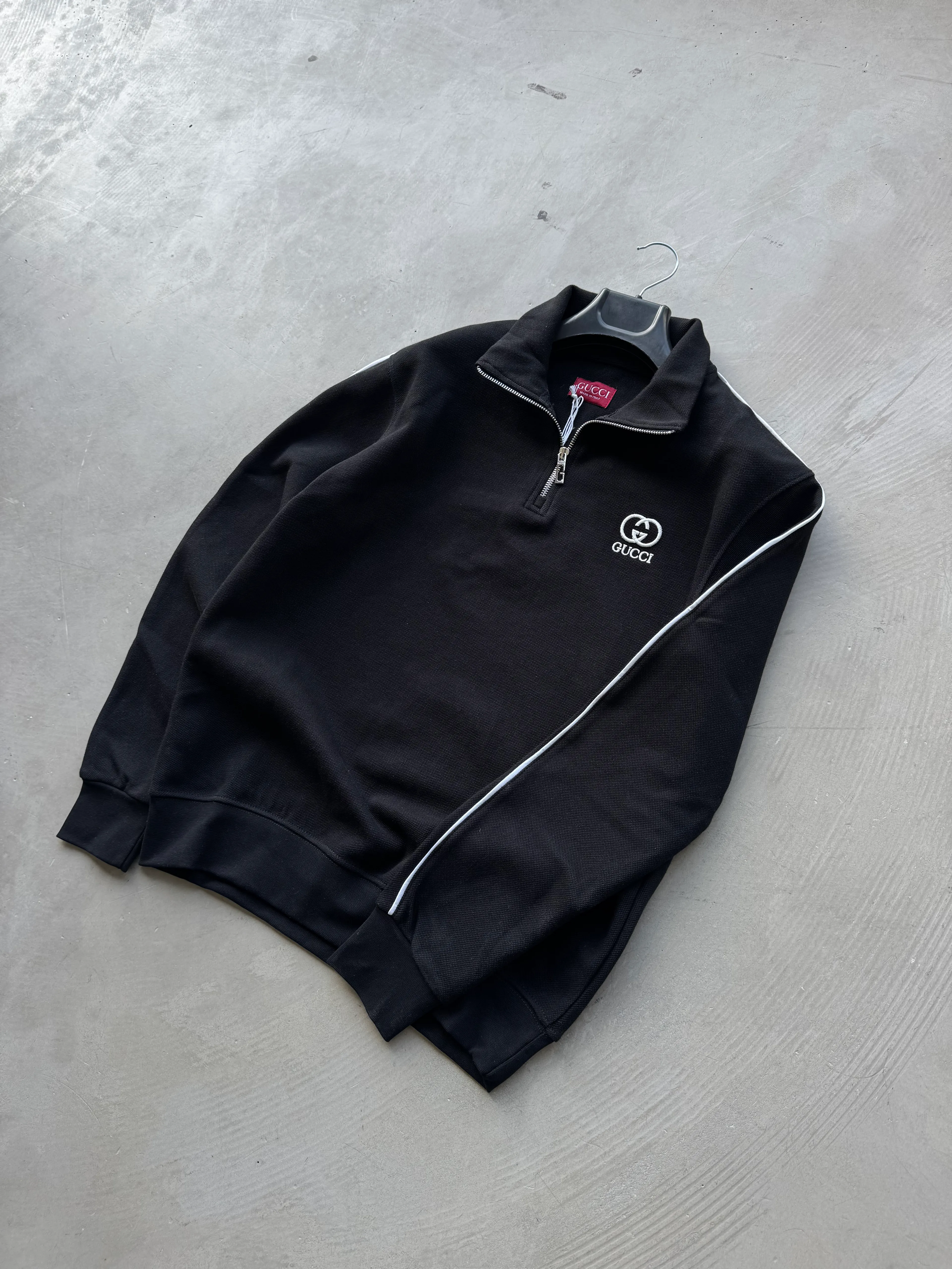 GCC Yarım Fermuarlı Nakışlı Sweatshirt