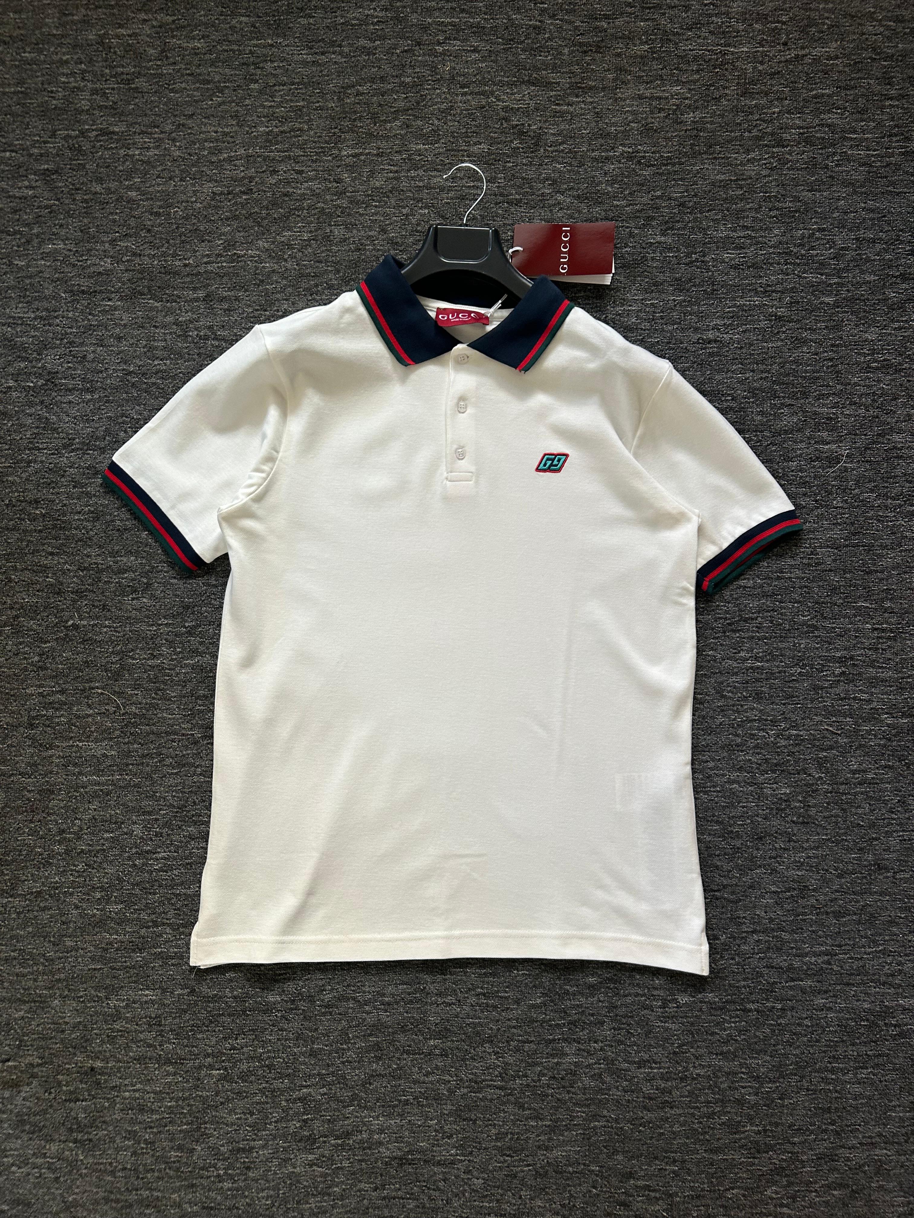 GCC Nakışlı Premium Polo Yaka Tee - Beyaz