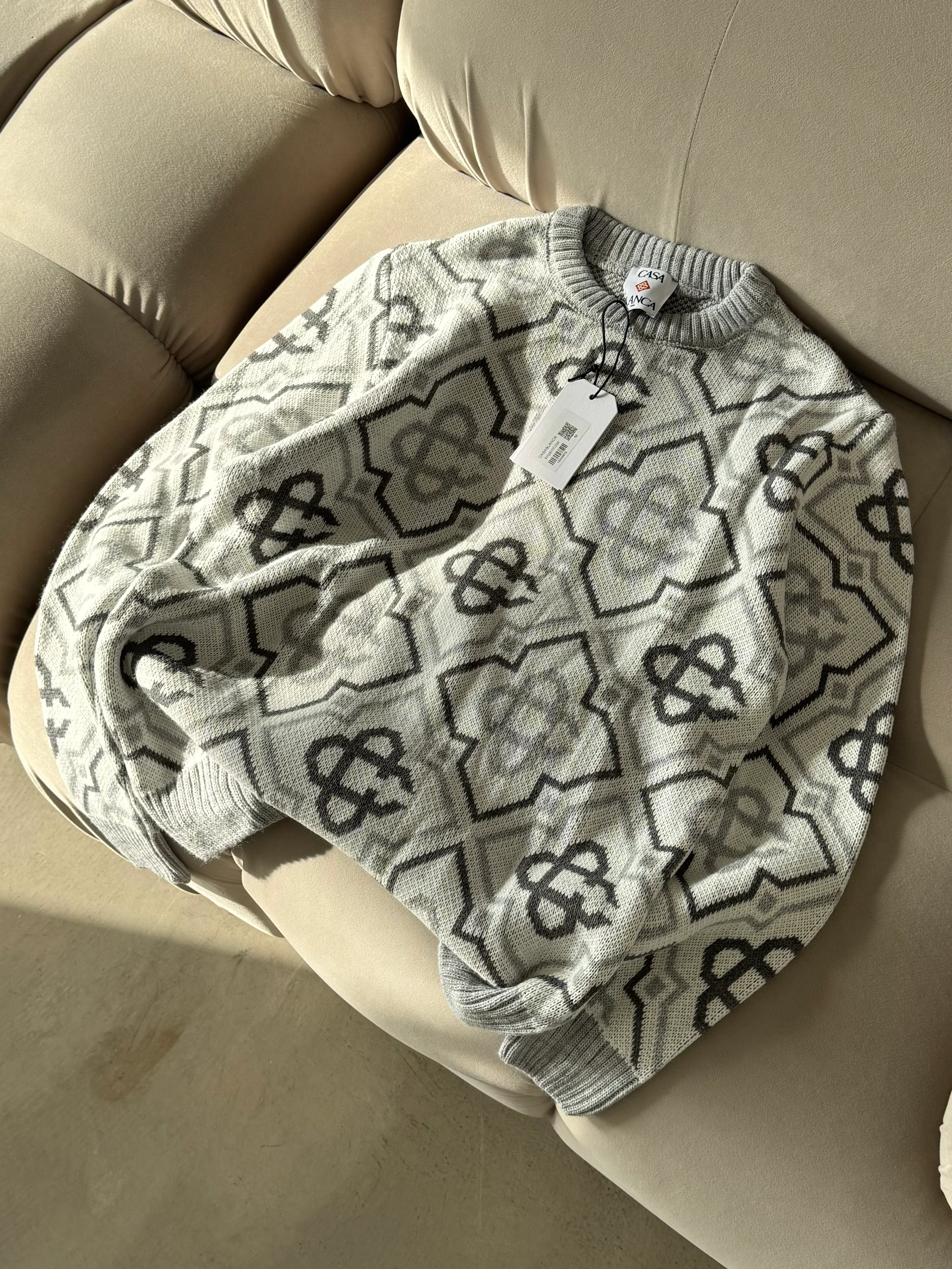 CSB Extra Premium Detaylı Triko - Beyaz