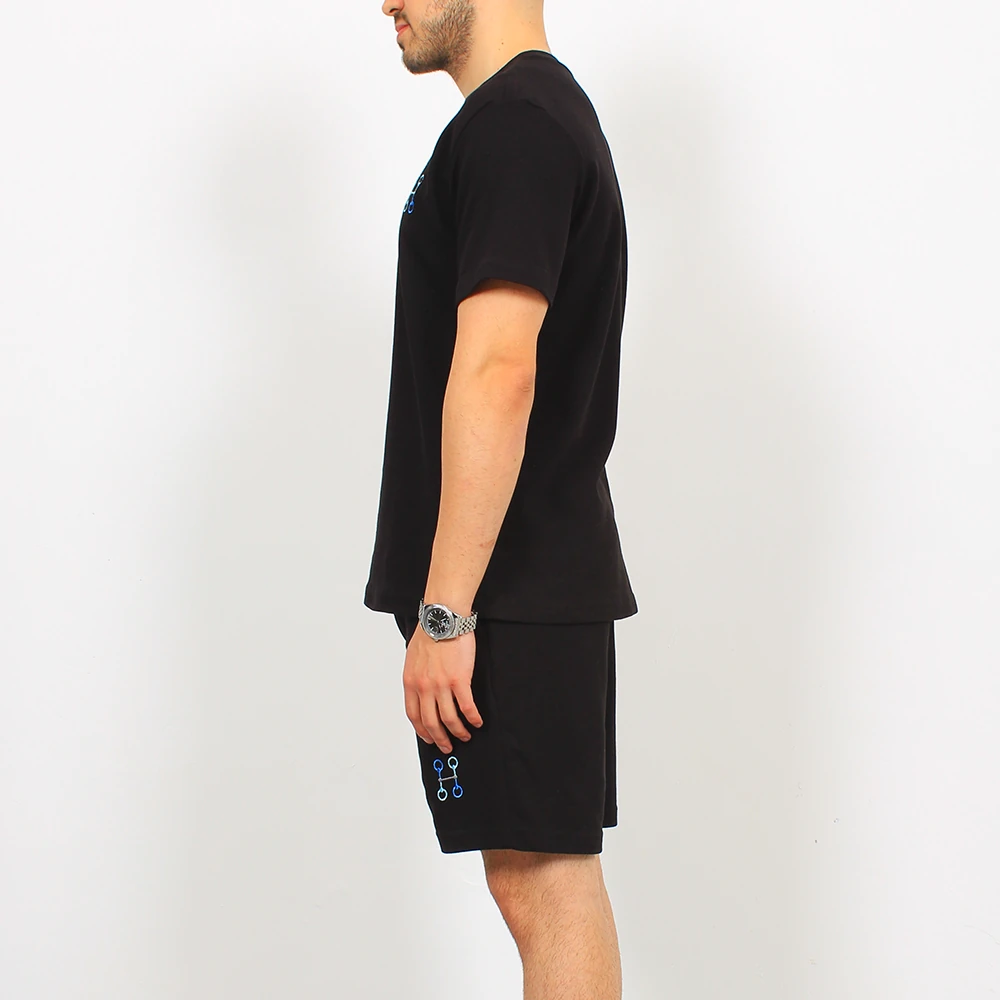 Sol Göğüs Baskılı Şort Takımı