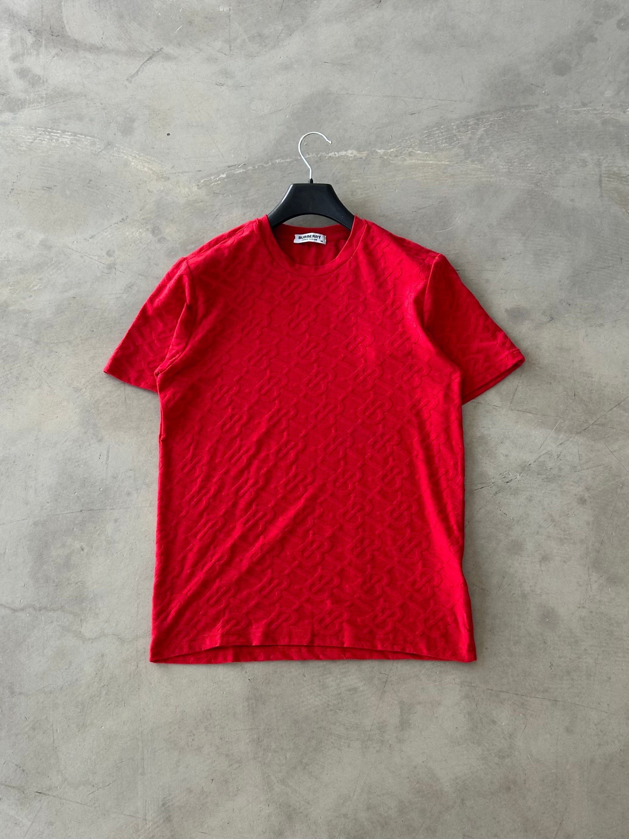 BRBRRY Desenli Premium Basic Tshirt - kırmızı