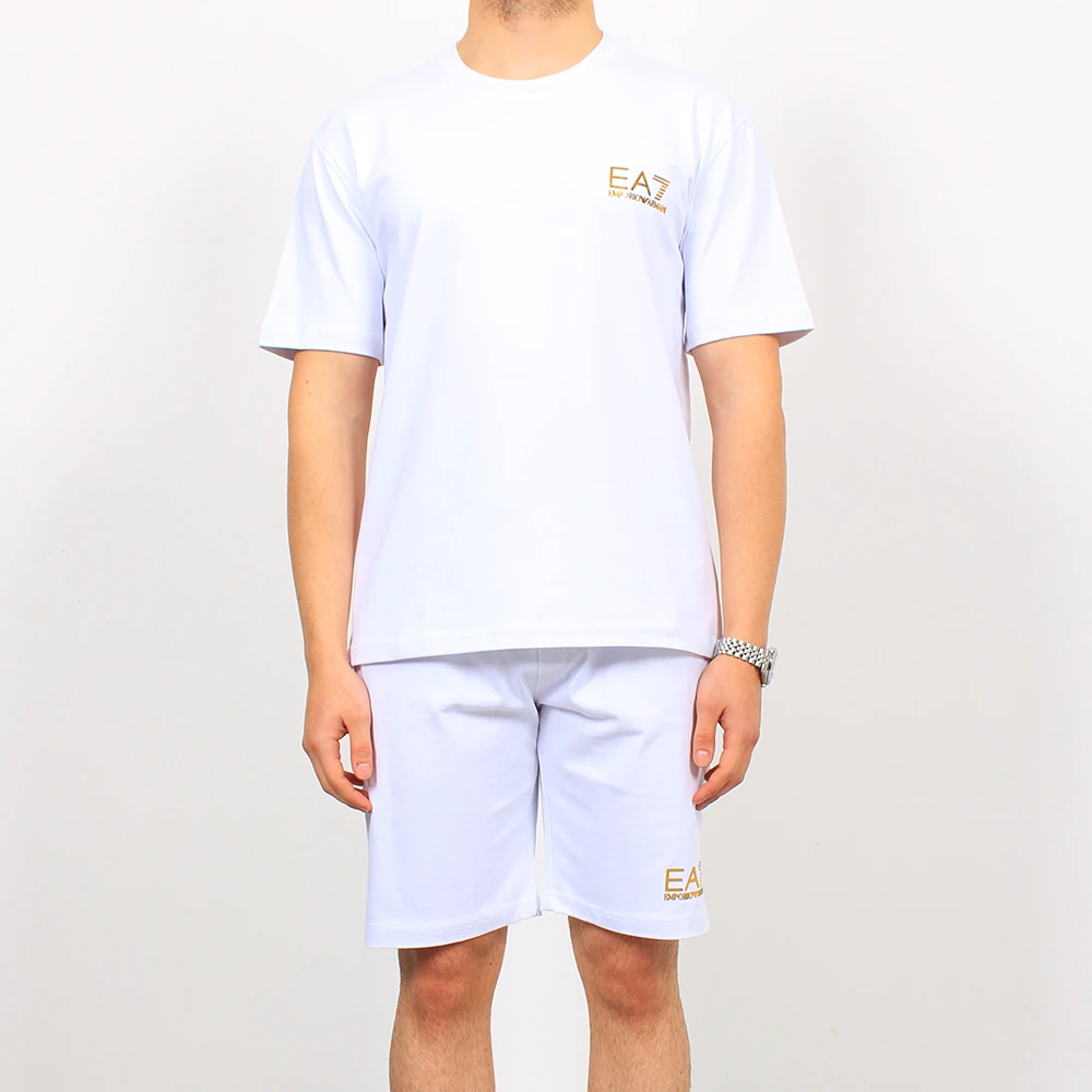 Sol Göğüs Baskılı Şort Takımı