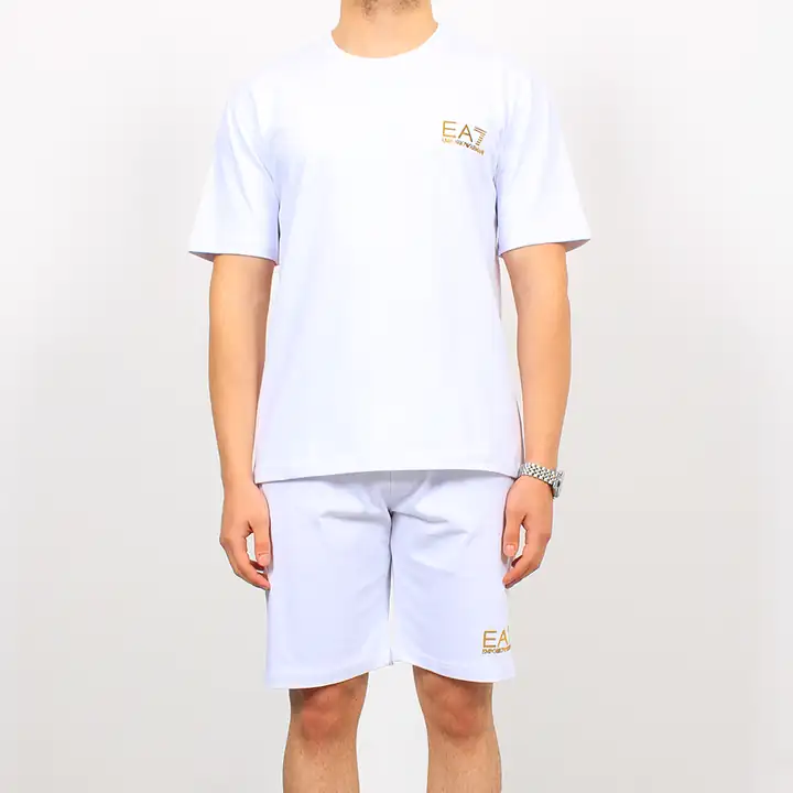 Sol Göğüs Baskılı Şort Takımı