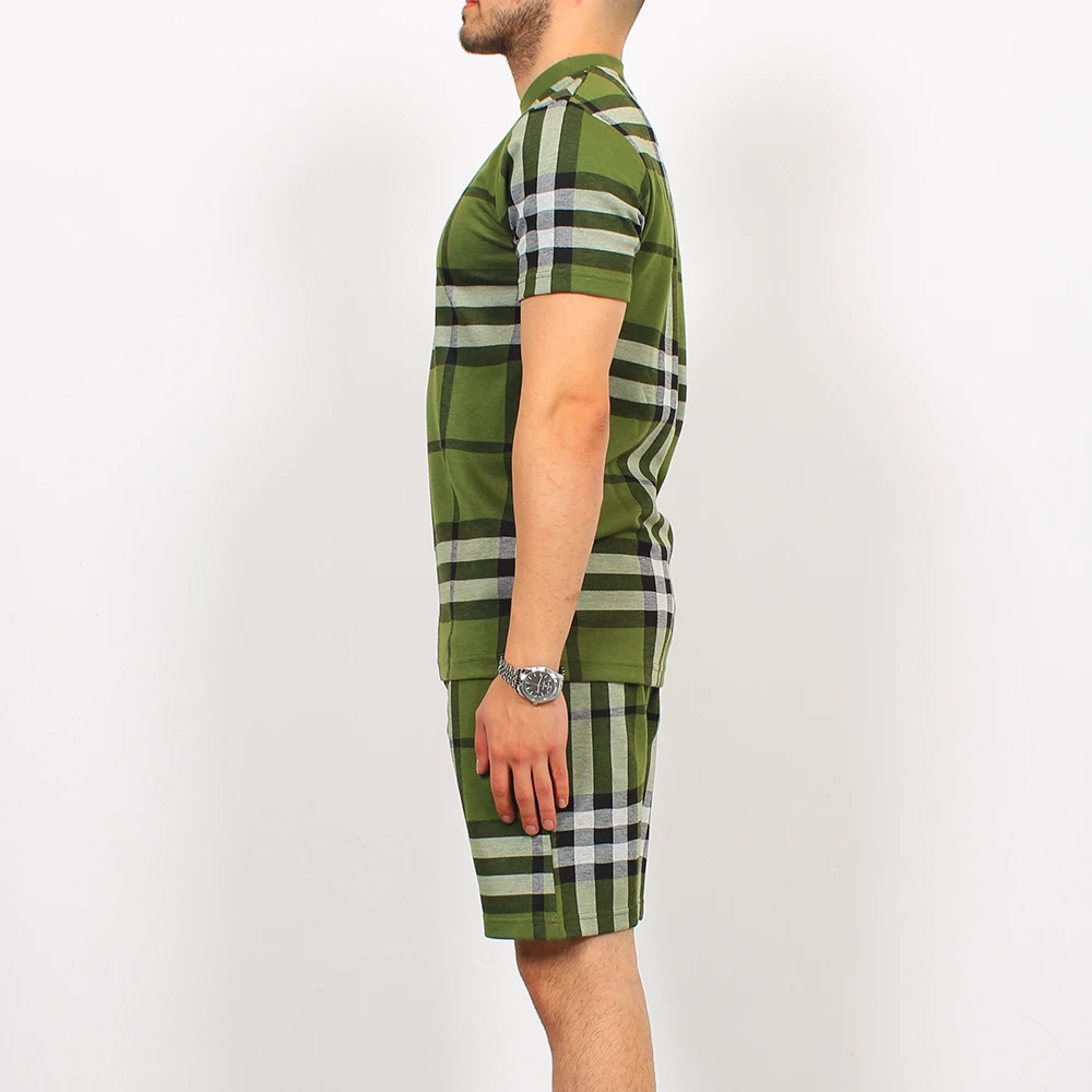 Çizgili Basic Şort Takım