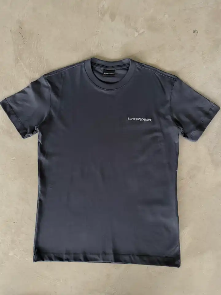 Sol Göğüs Nakış Detaylı T-Shirt - Antrasit