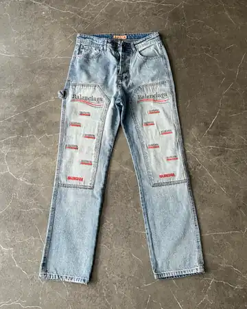 Full Logo Detaylı Kot Pantolon