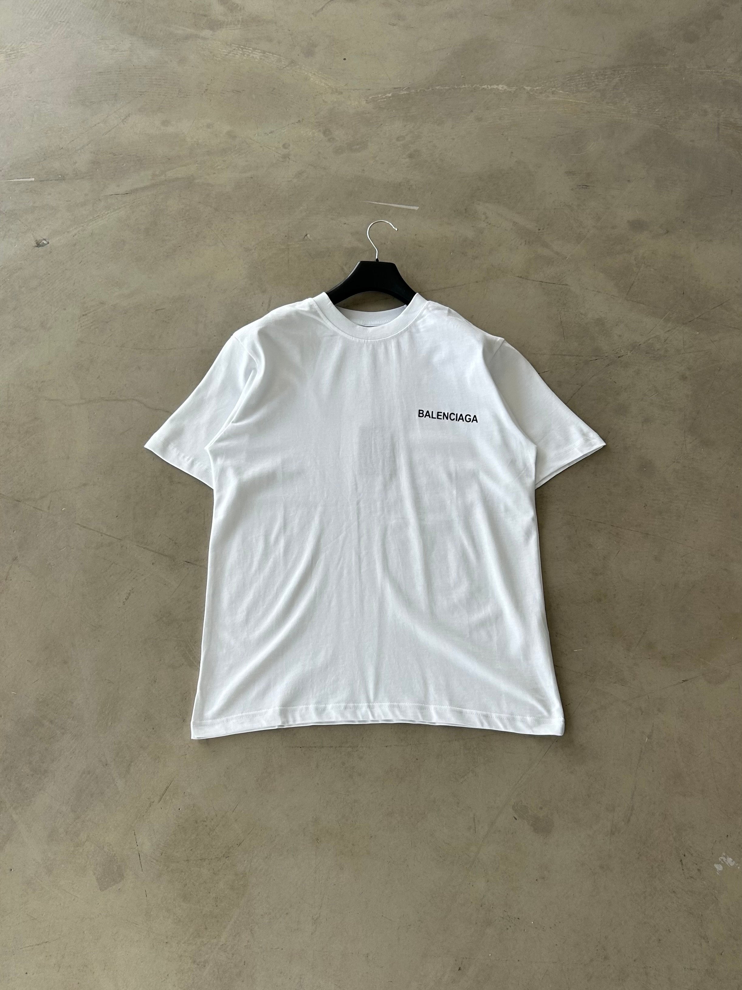 BB Baskılı Premium Basic Tshirt - Beyaz