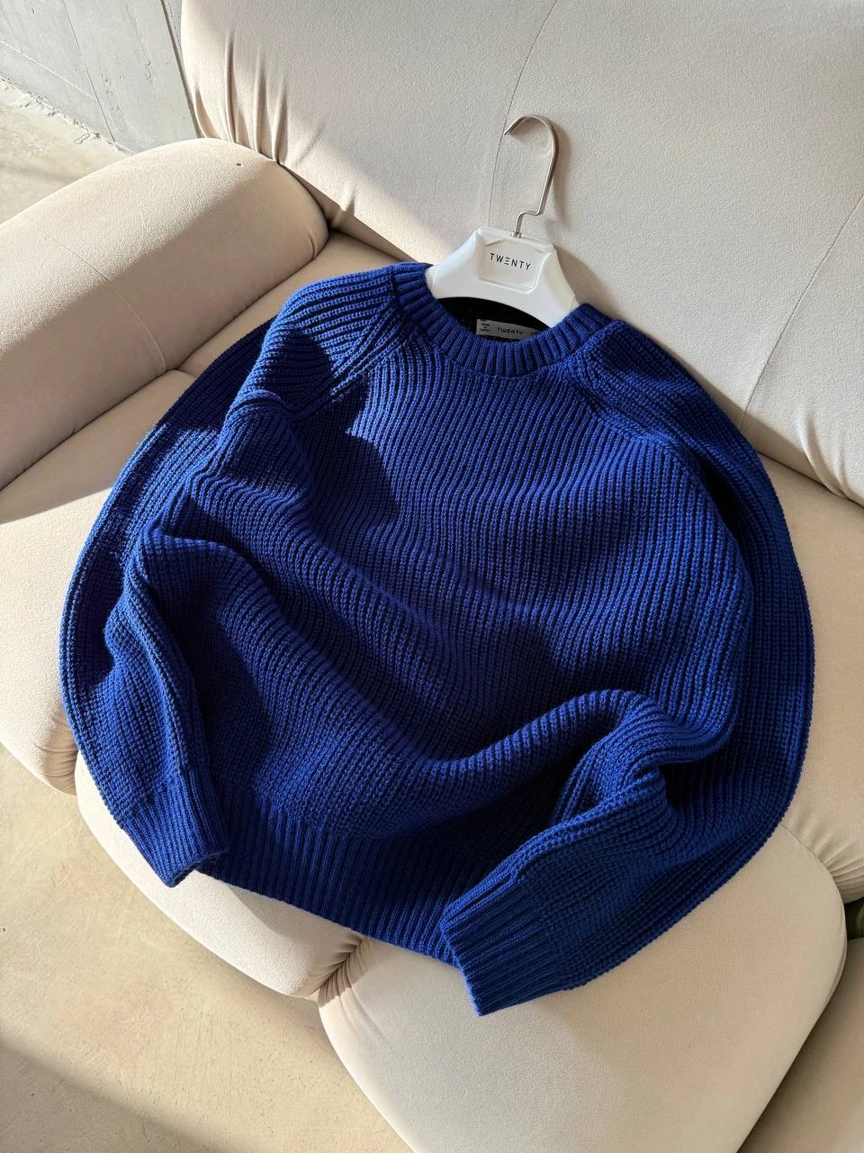 Premium Basic Örme Triko - Mavi