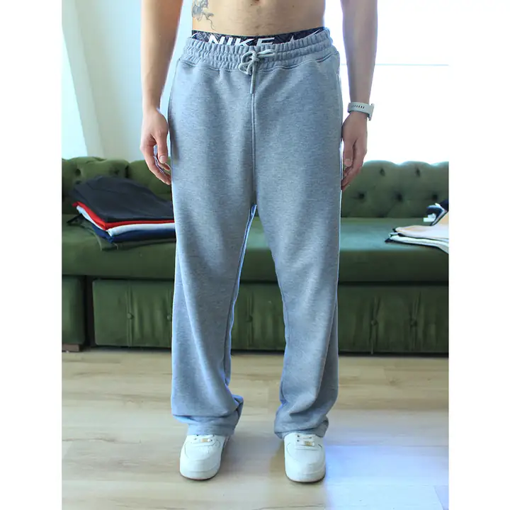  Baggy Fit Basic Eşofman - Gri