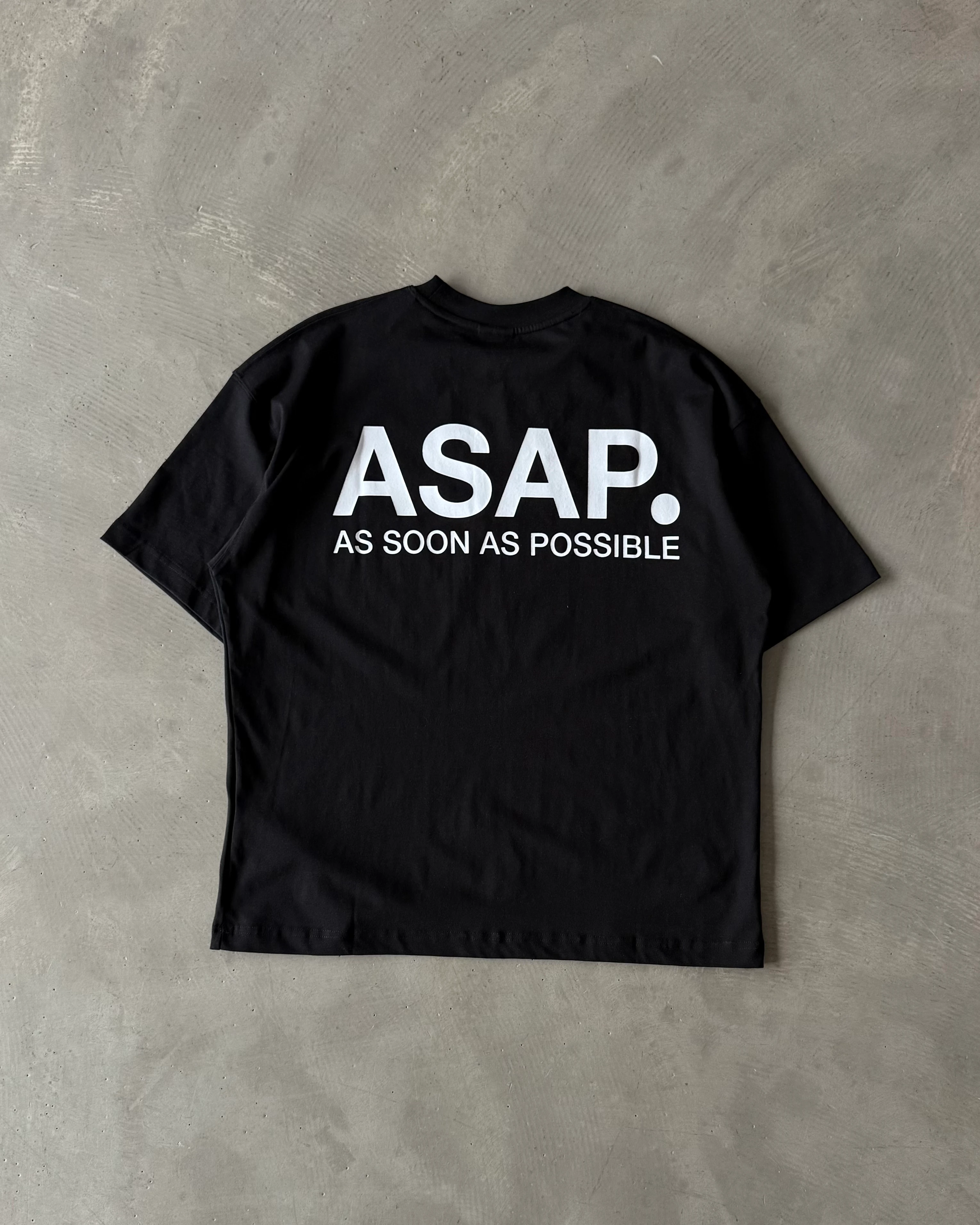 Sol Göğüs ve Arka Baskılı " ASAP " T-Shirt