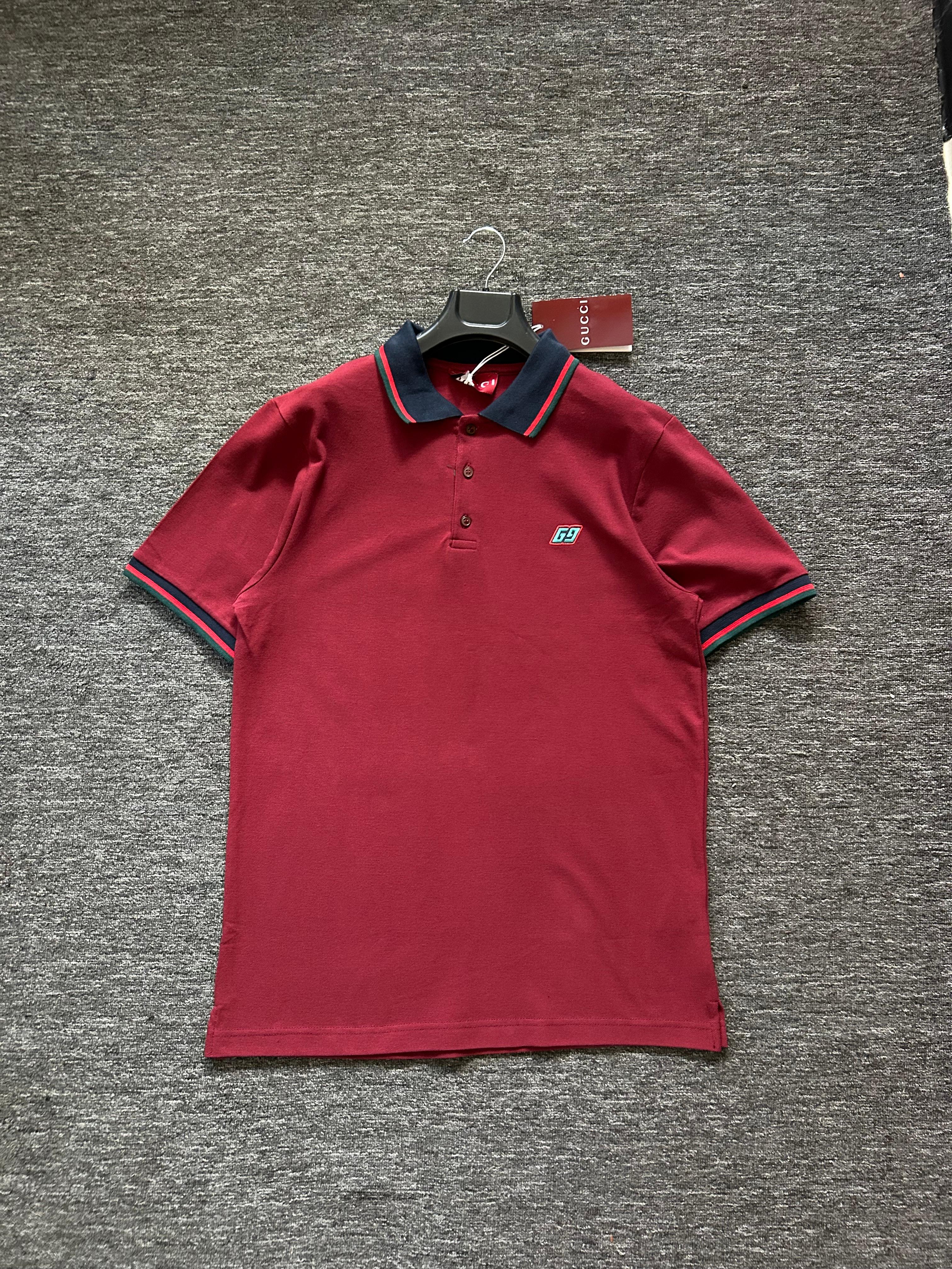 GCC Nakışlı Premium Polo Yaka Tee - Bordo