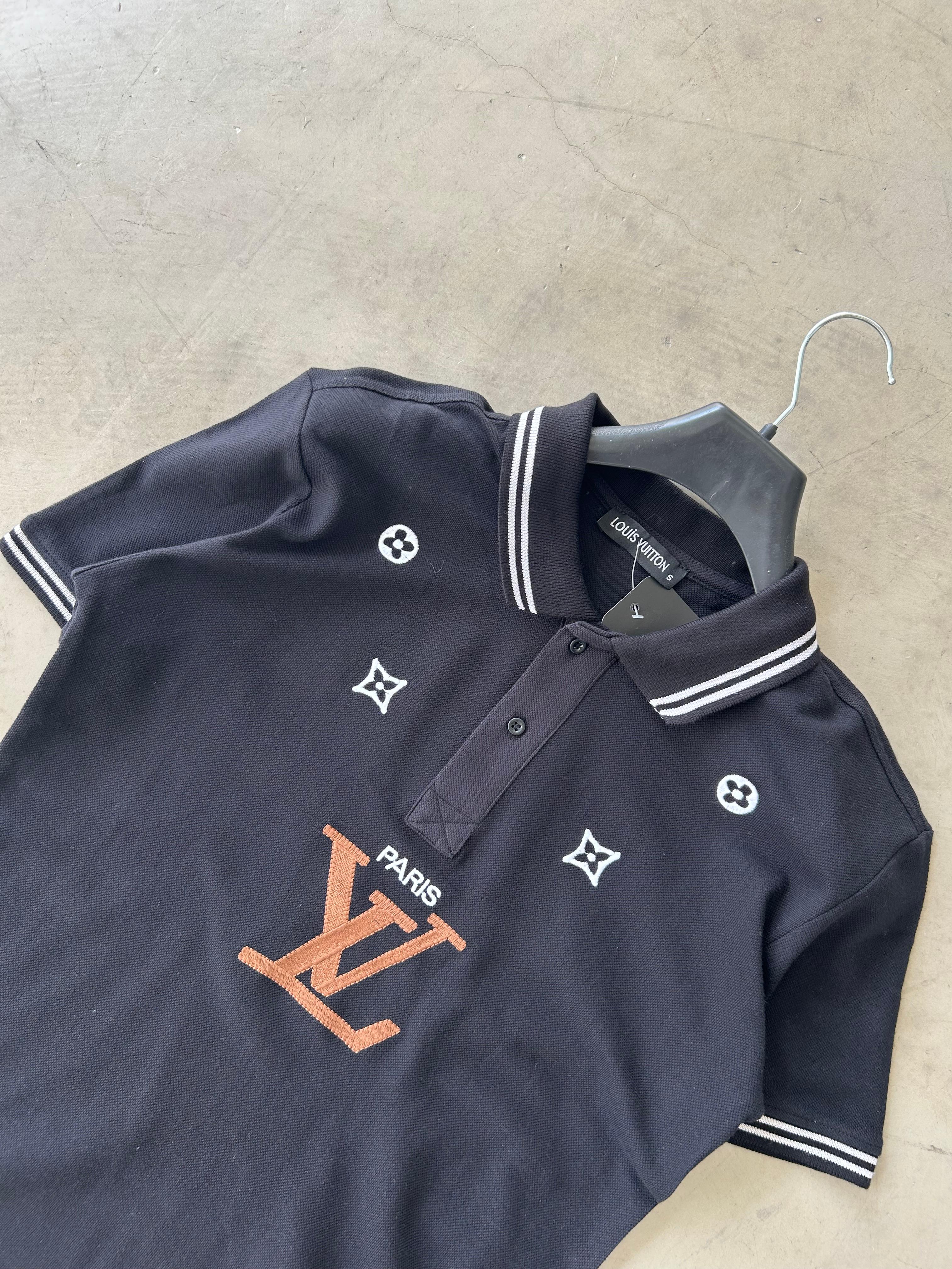 LV Logo Detay Premium Triko Polo Yaka Tee's