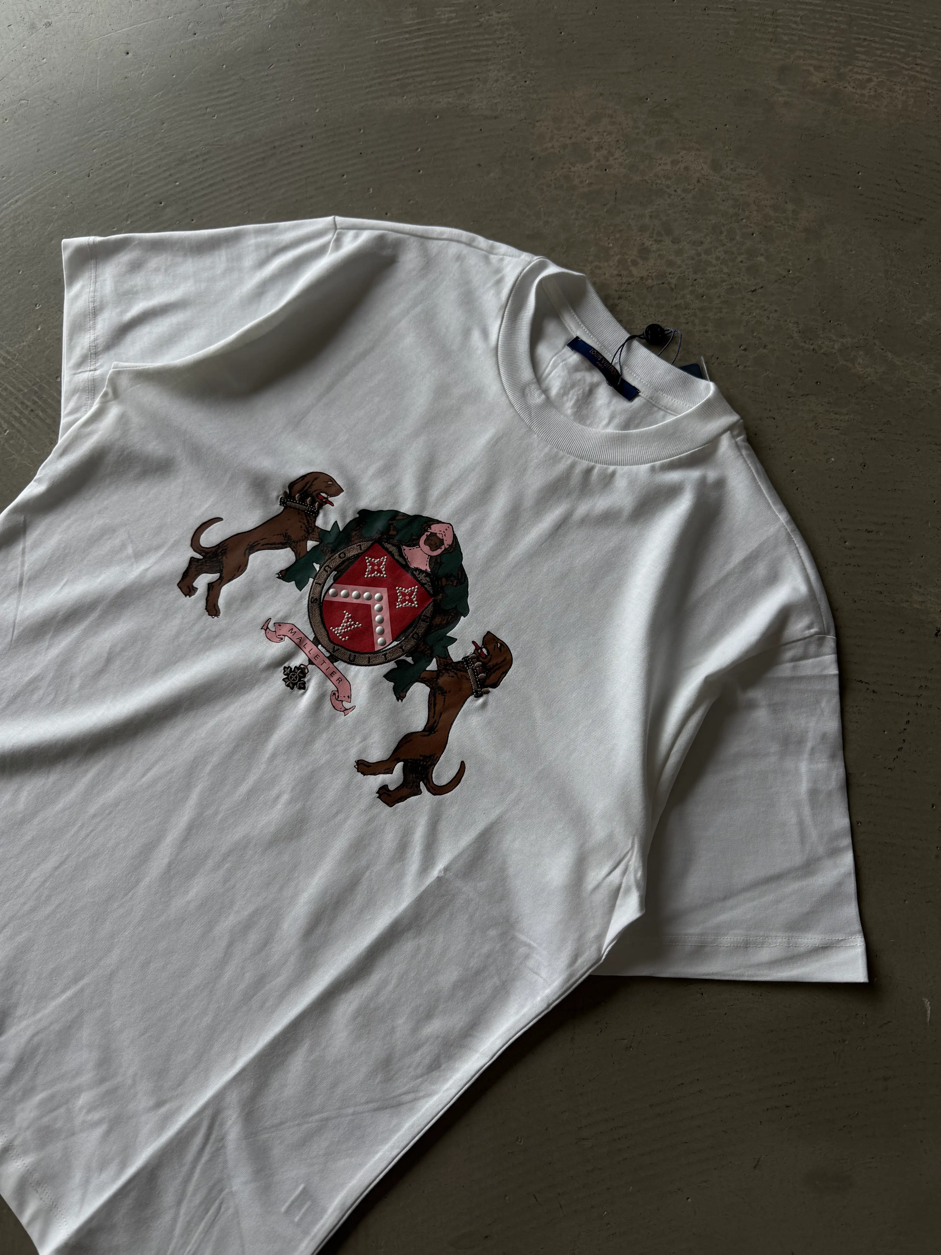 Malletier Köpek Baskılı Basic T-Shirt