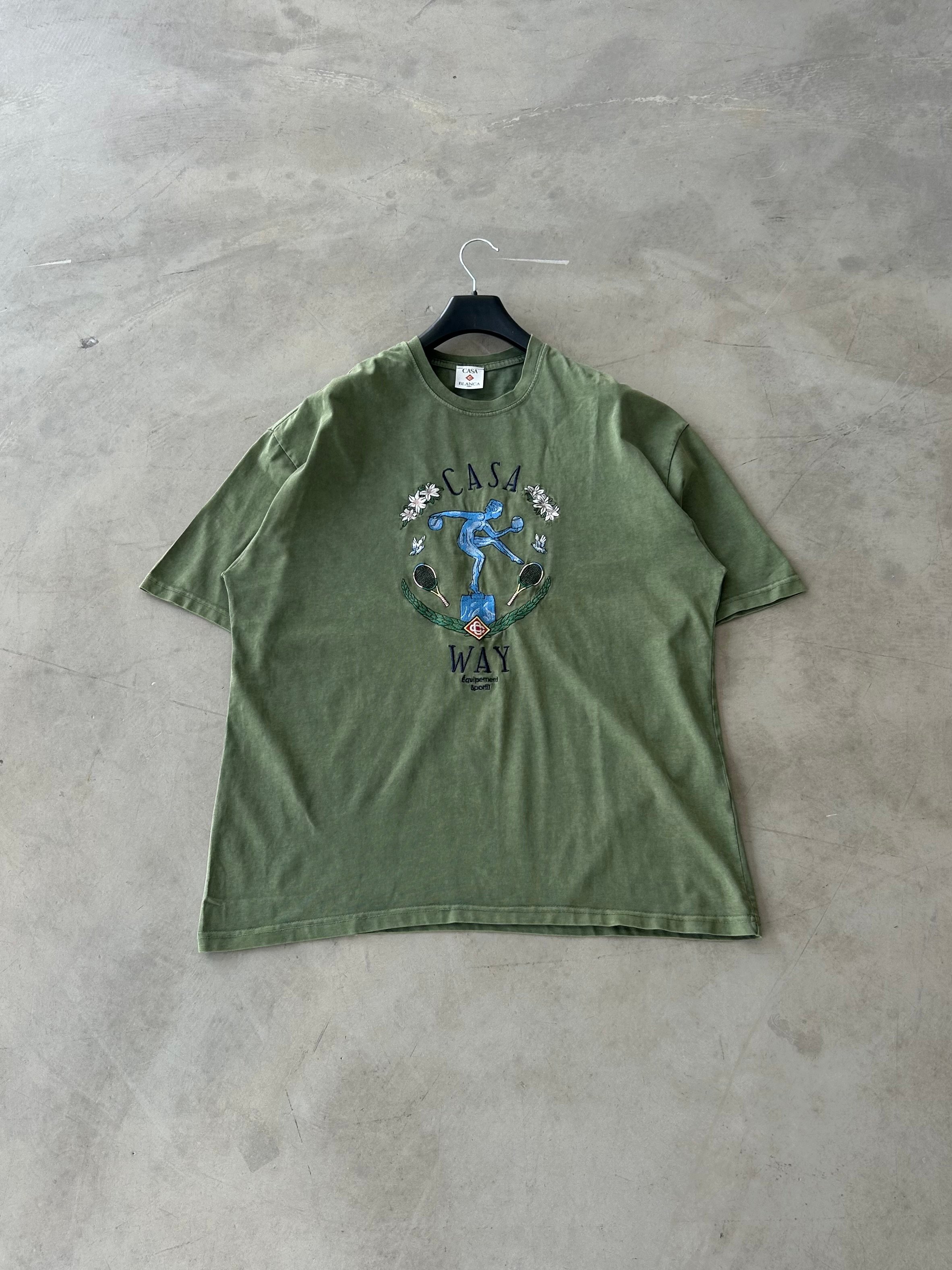 CB Nakışlı Premium Basic Tshirt - Yeşil