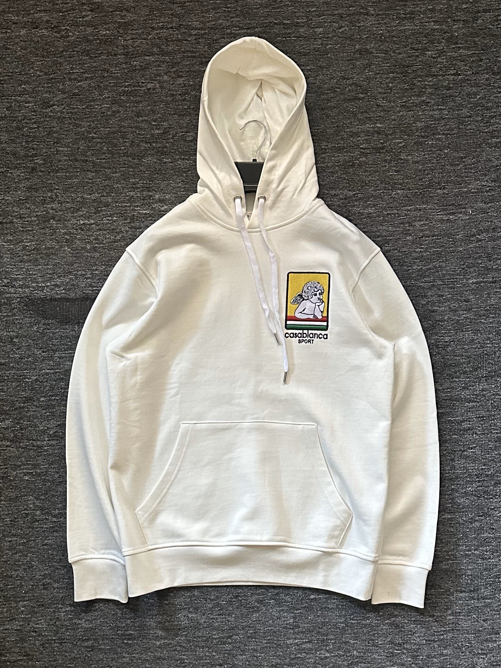 C.Sports Nakışlı Premium Hoodie - Beyaz