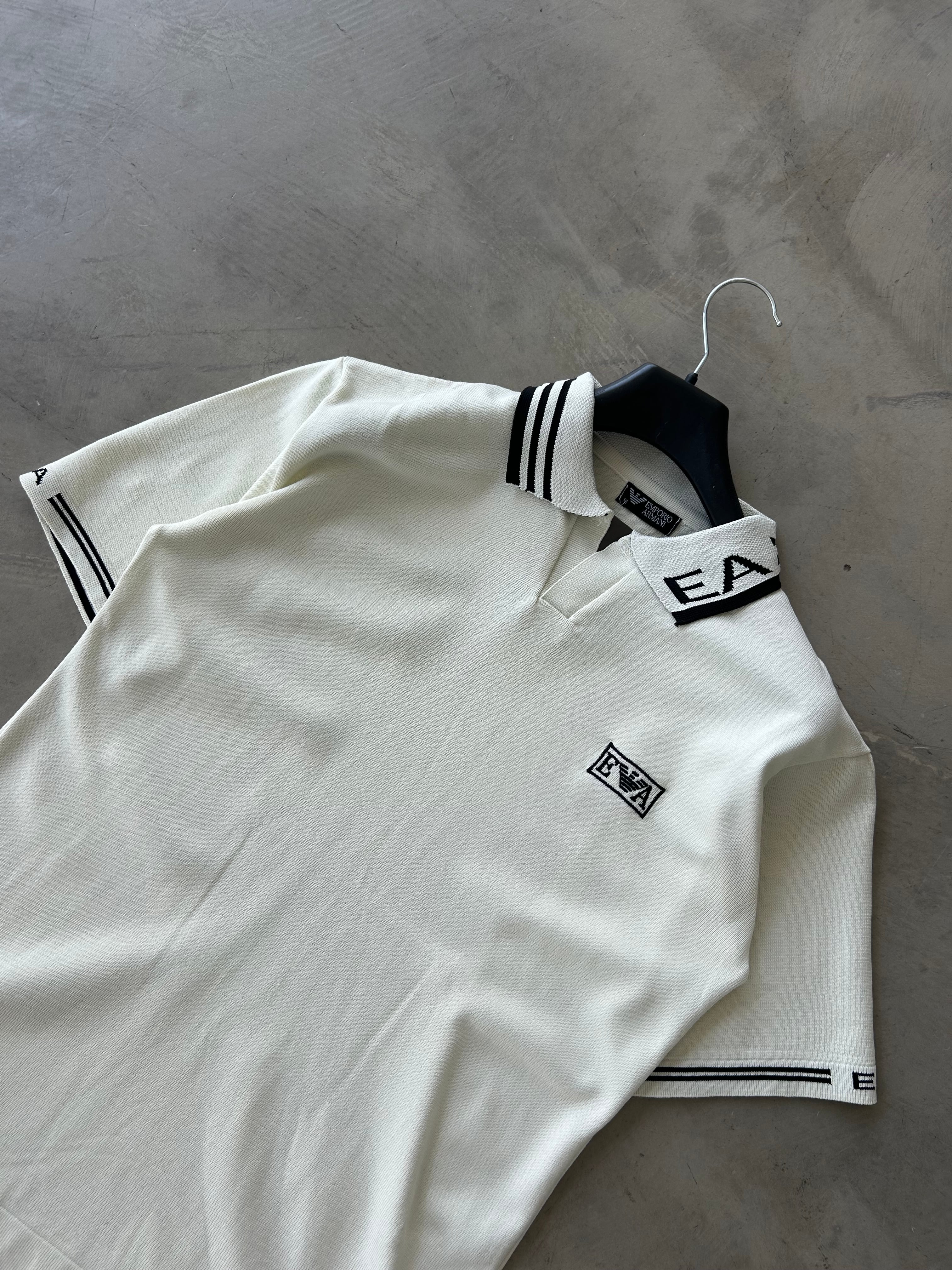 EA7 Nakışlı Premium Triko Polo Yaka Tee