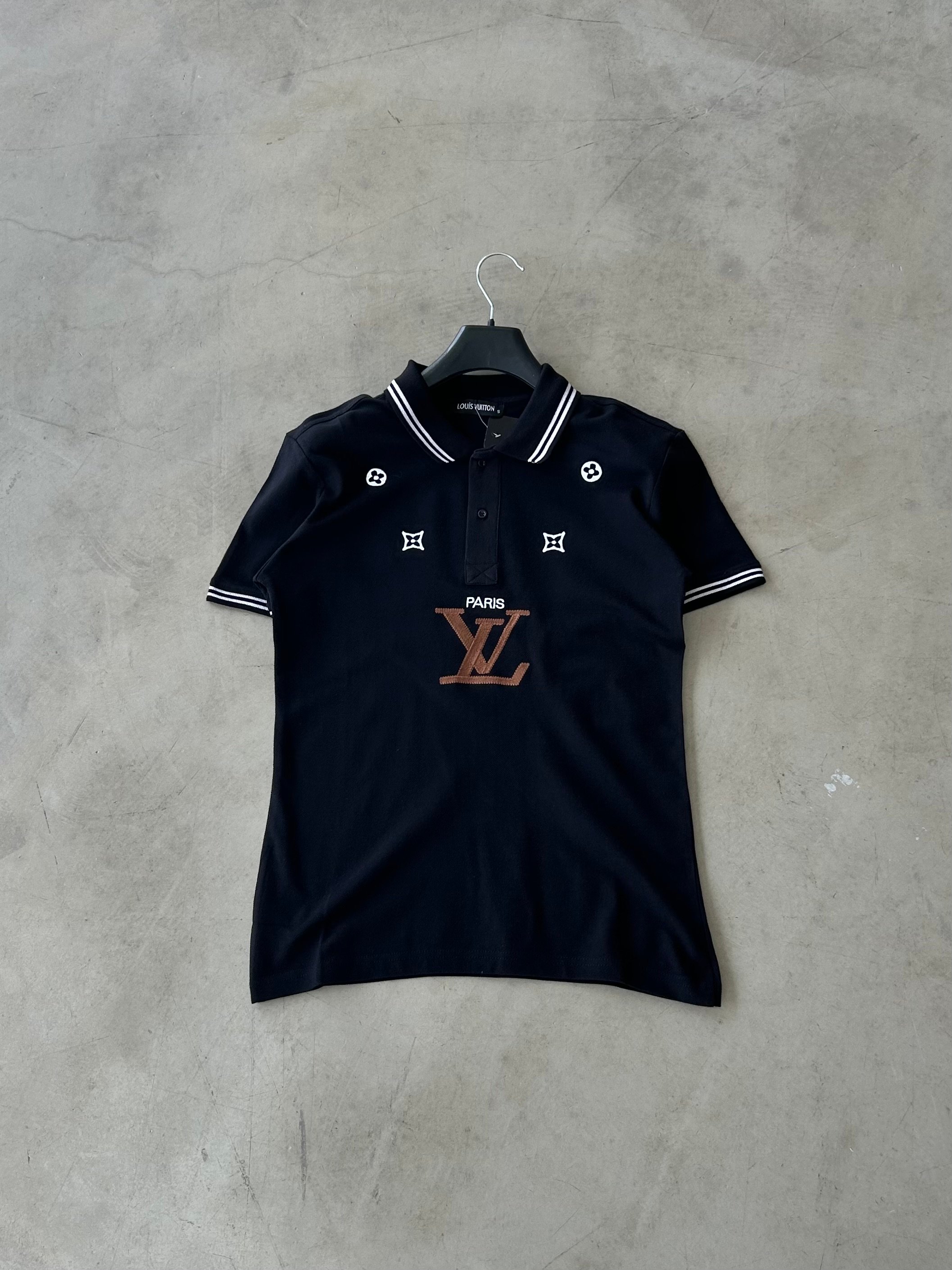 LV Logo Detay Premium Triko Polo Yaka Tee's
