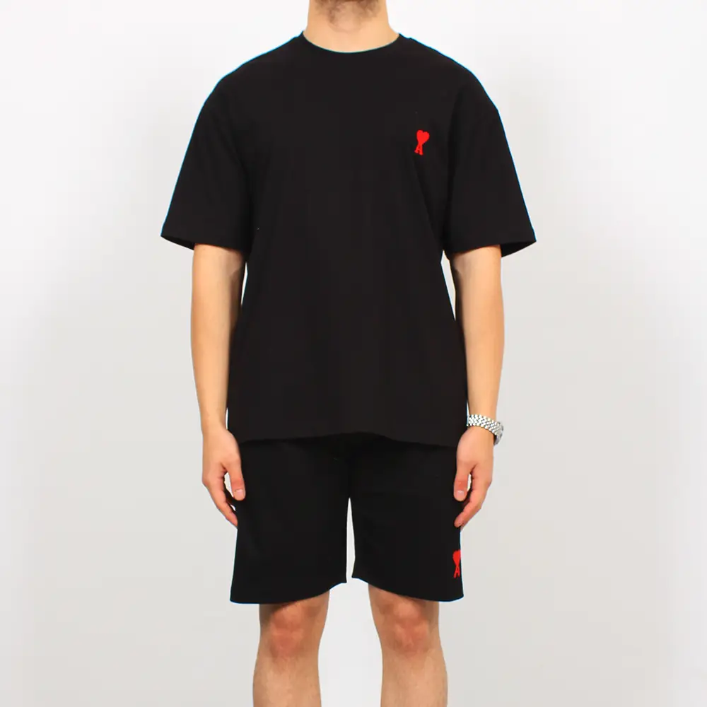 Sol Göğüs Baskılı Şort Takımı