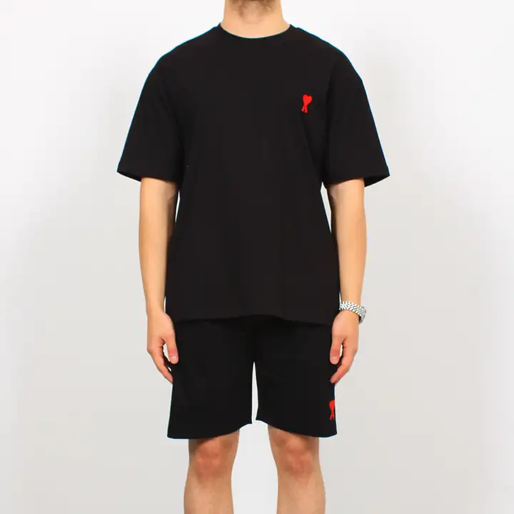 Sol Göğüs Baskılı Şort Takımı