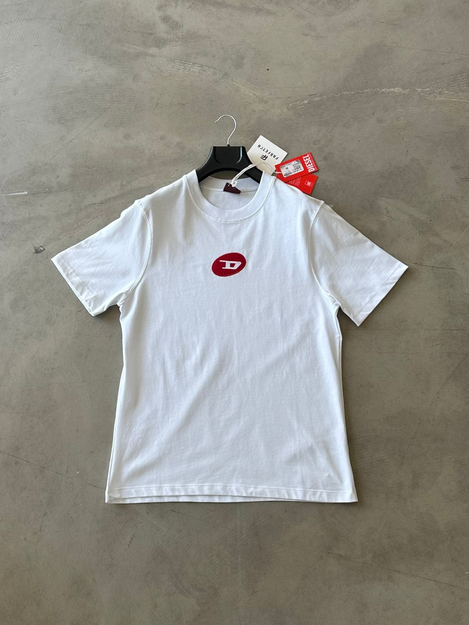 DSL Nakışlı Premium Tshirt - Beyaz
