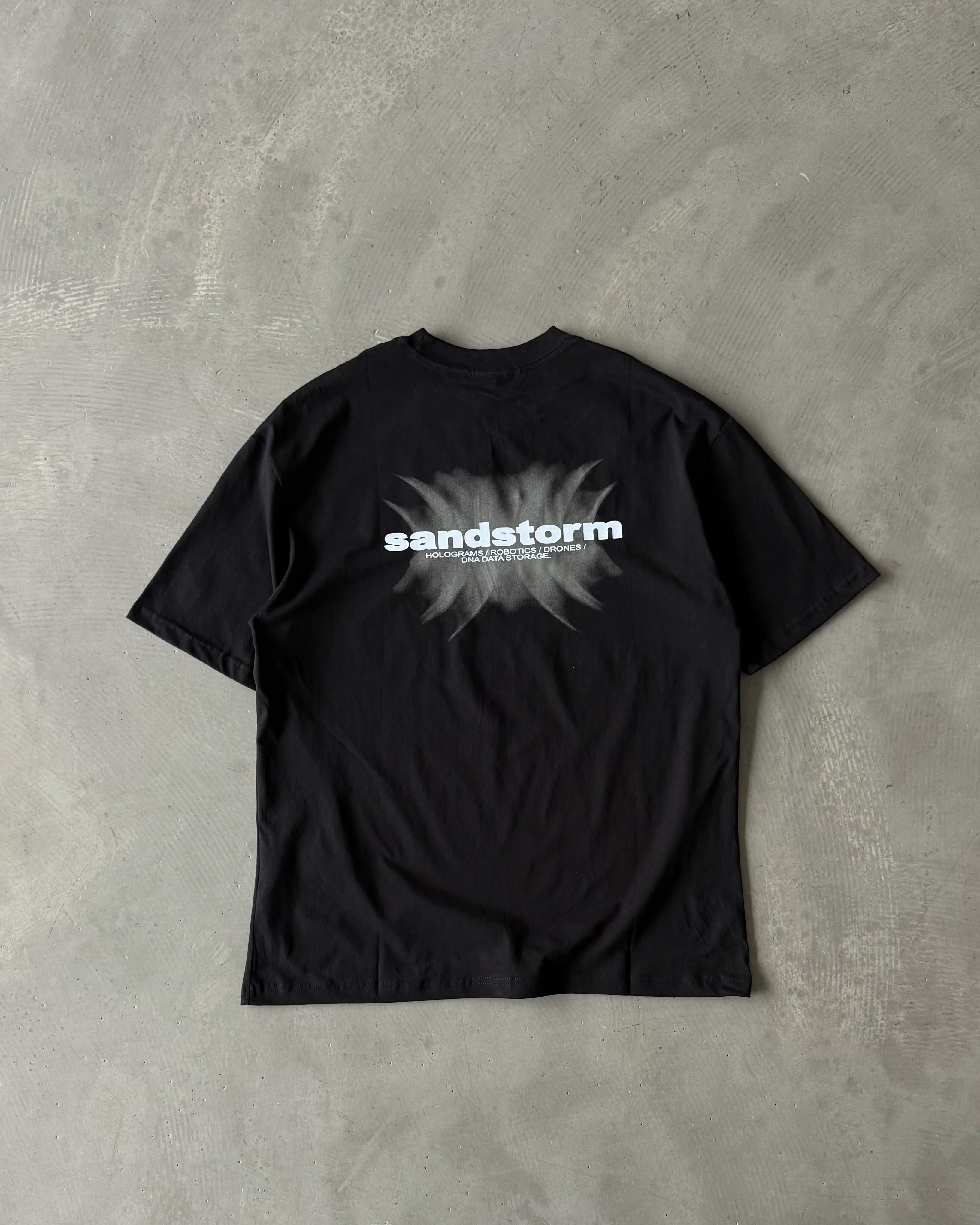 " sandstorm " Arka Baskılı Basic T-Shirt