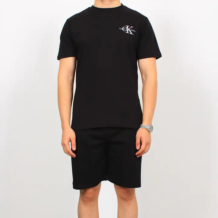 Sol Göğüs Baskılı Şort Takımı