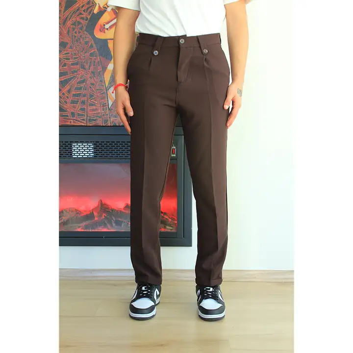 3 Düğmeli Dar Kesim Pantolon