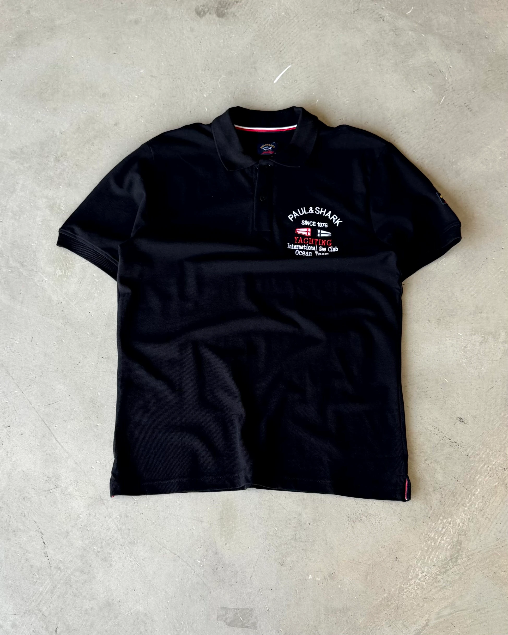 Sol Göğüs 2 Bayrak Detaylı Polo Yaka T-Shirt