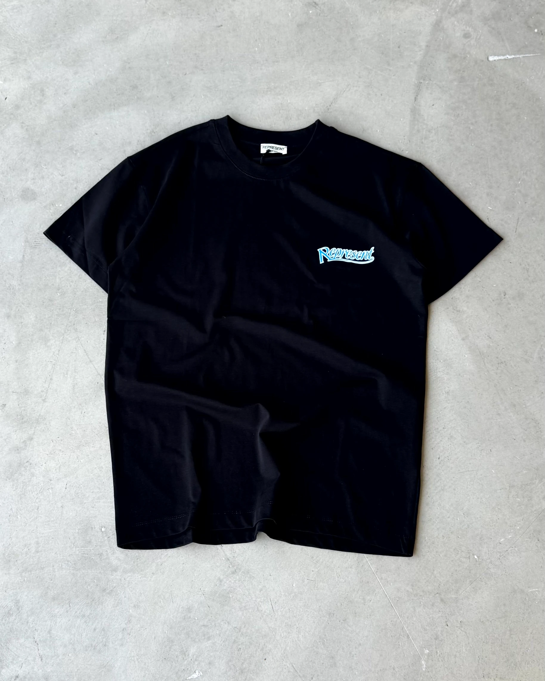 Sol Göğüs " Represent " Baskılı Basic T-Shirt