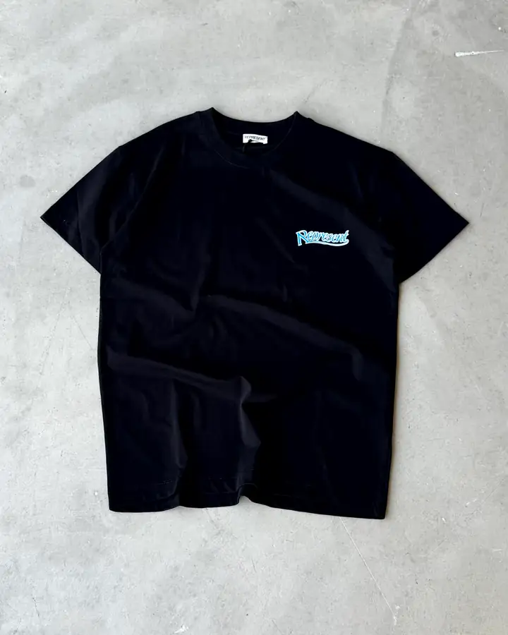 Sol Göğüs " Represent " Baskılı Basic T-Shirt