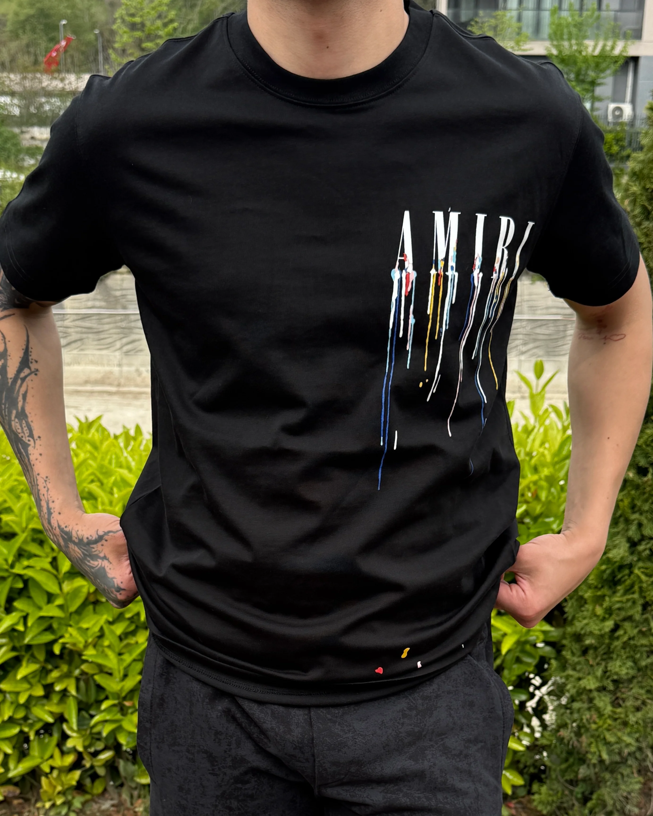 Akmış Boya Detaylı T-Shirt