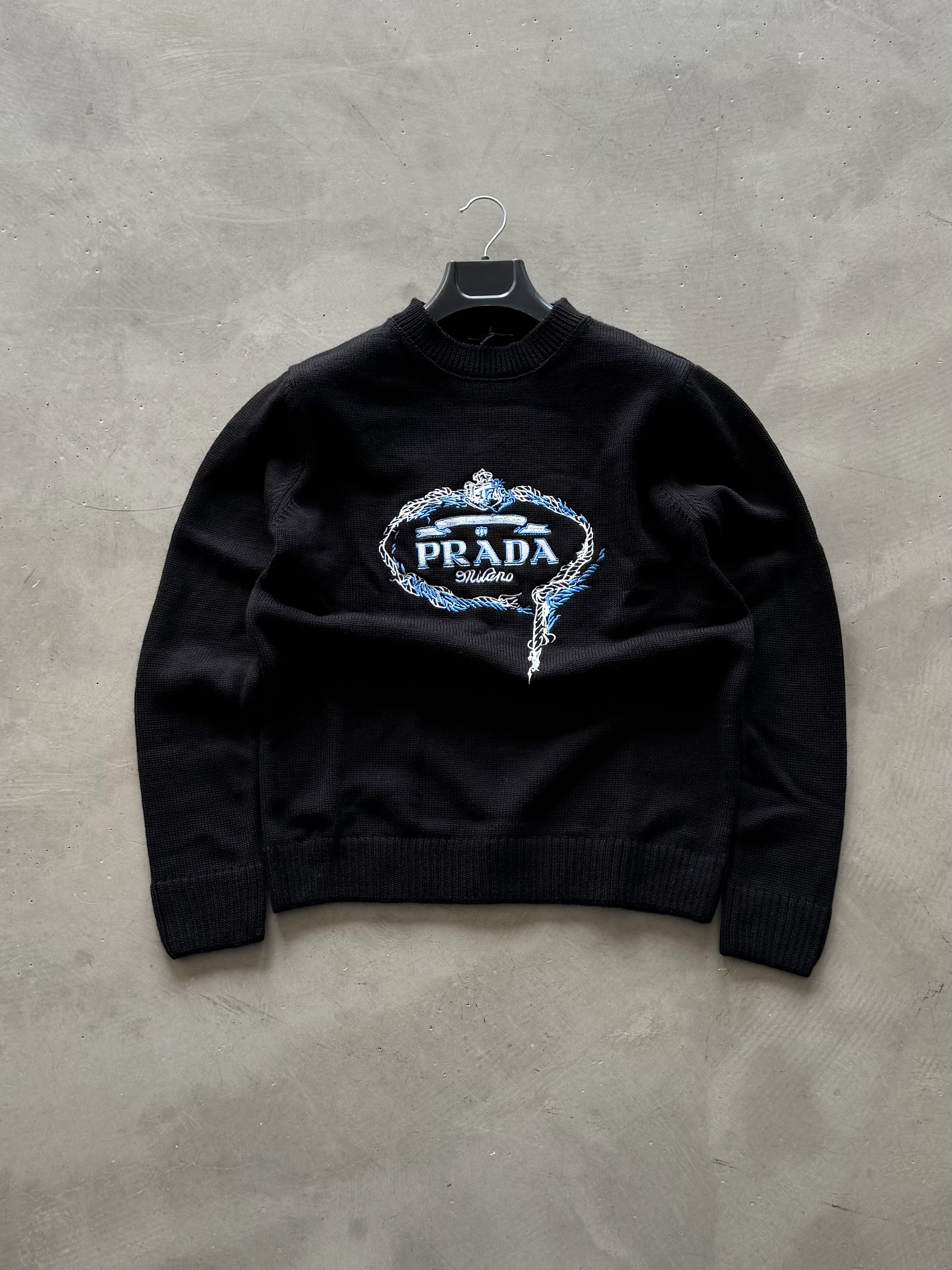 PRD Premium Nakışlı Triko - Siyah