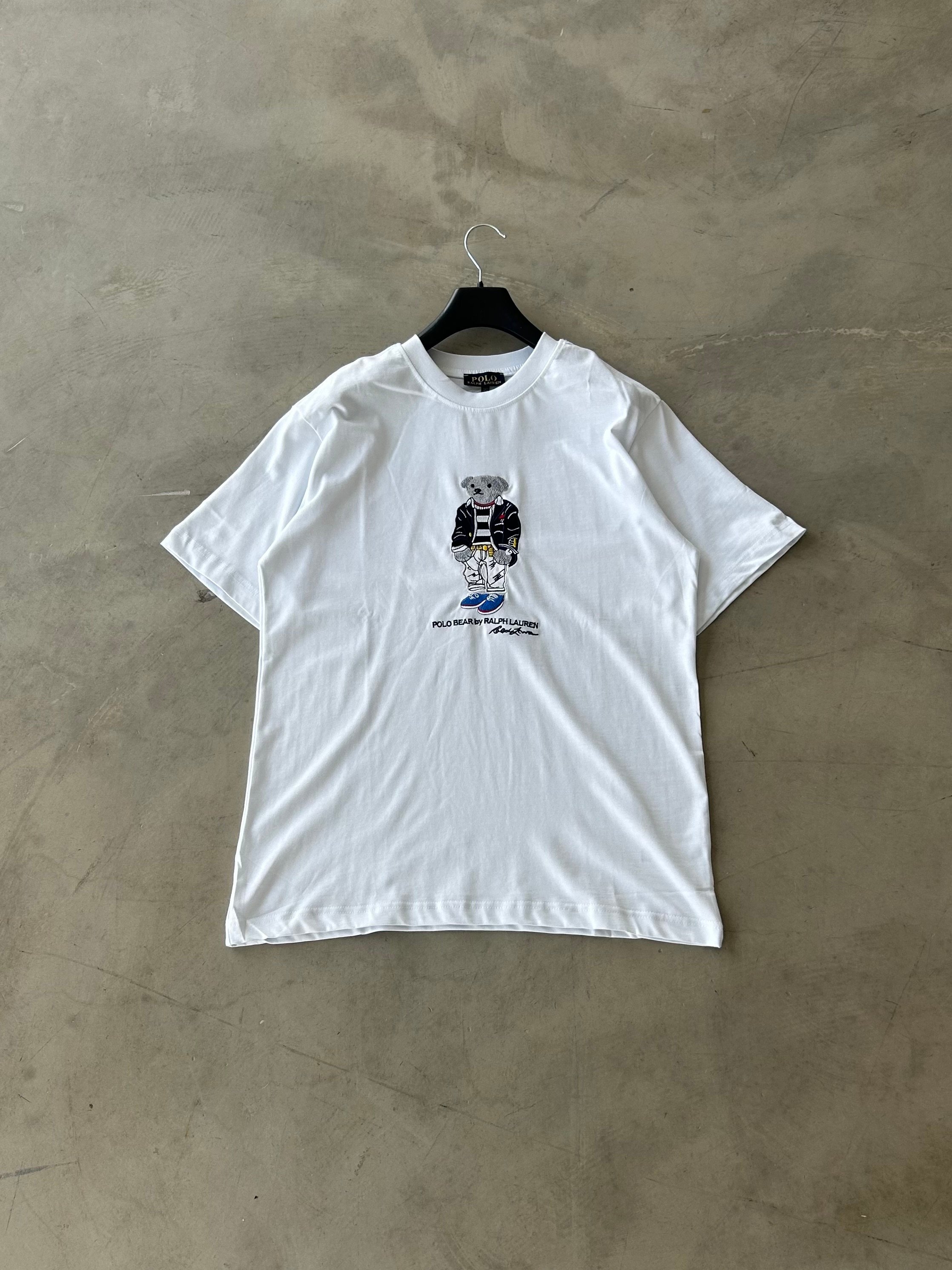 P.L.R  Orta Nakışlı Premium Basic Tshirt - Beyaz