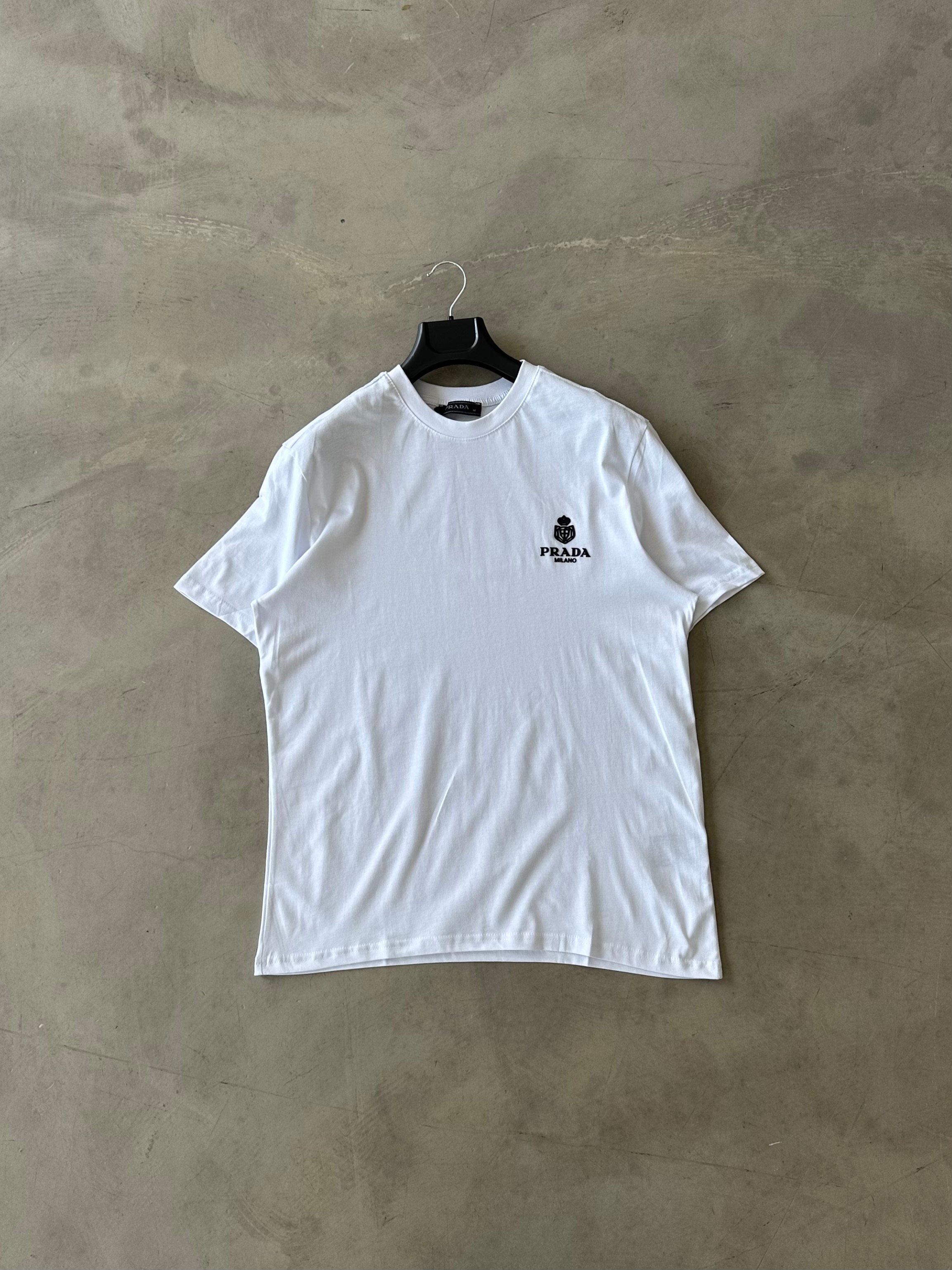 PRD Logo Detay Baskılı Premium Tee - Beyaz
