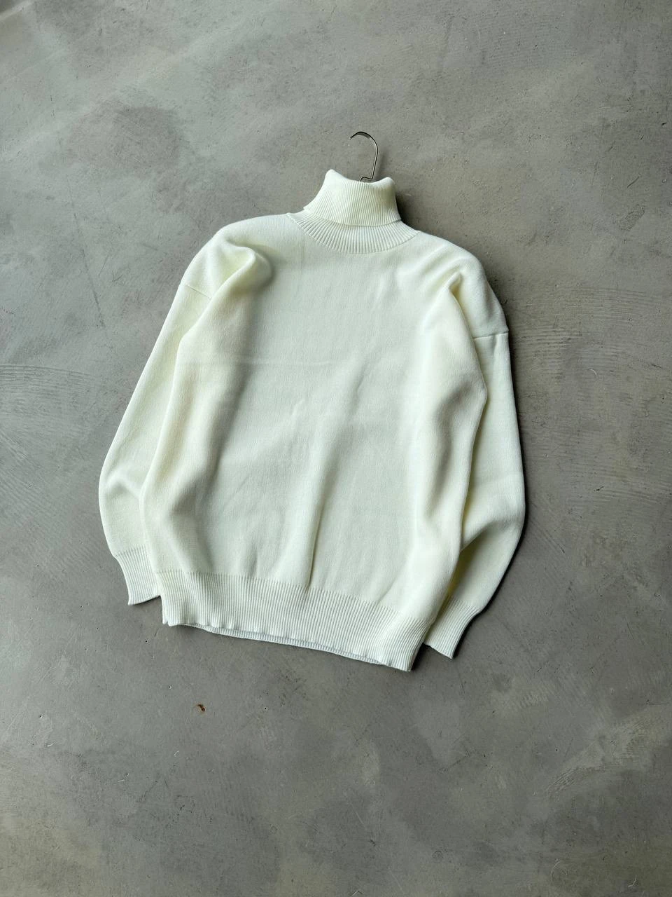 Balıkçı Yaka Basic Yün Triko - Beyaz