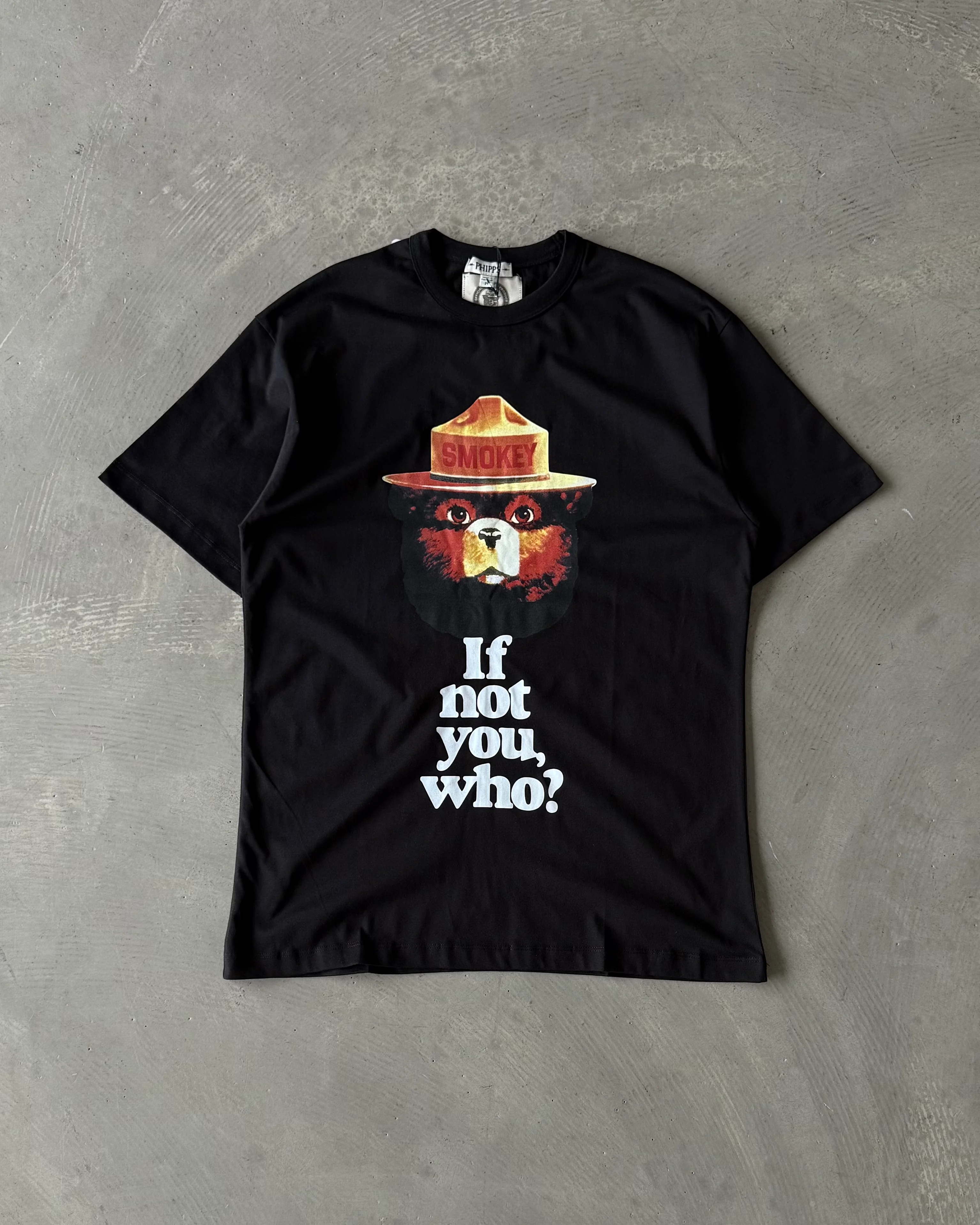 Ayı " Smokey " Baskılı Basic T-Shirt