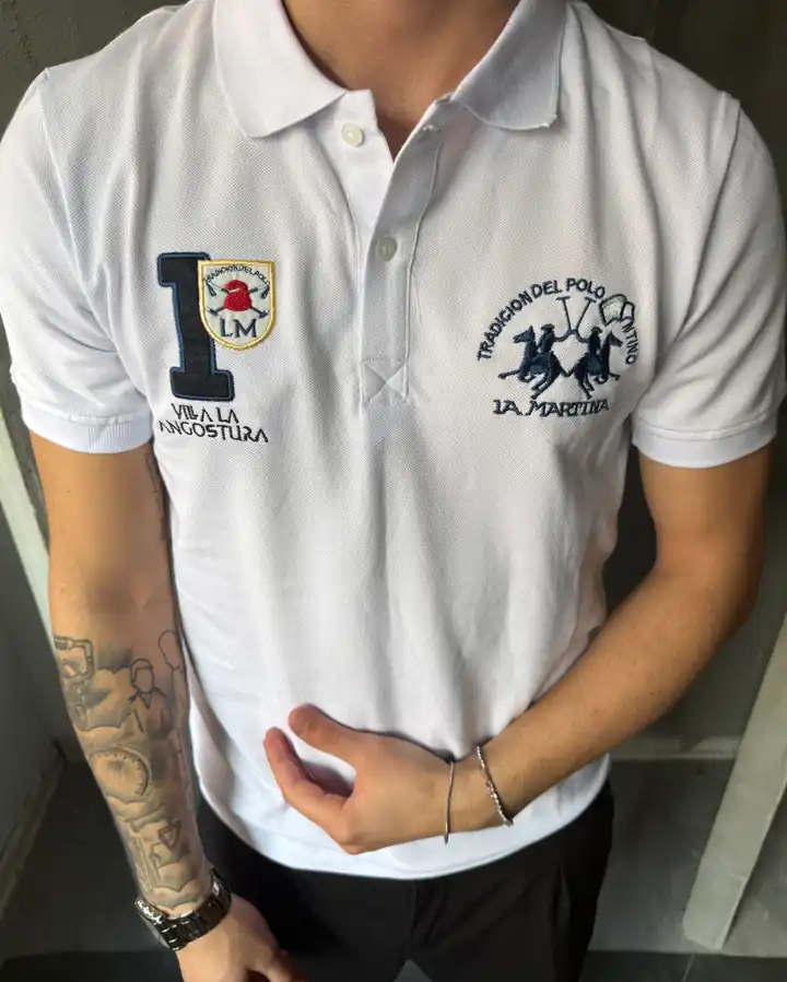 Logo Nakışlı Polo Yaka T-Shirt