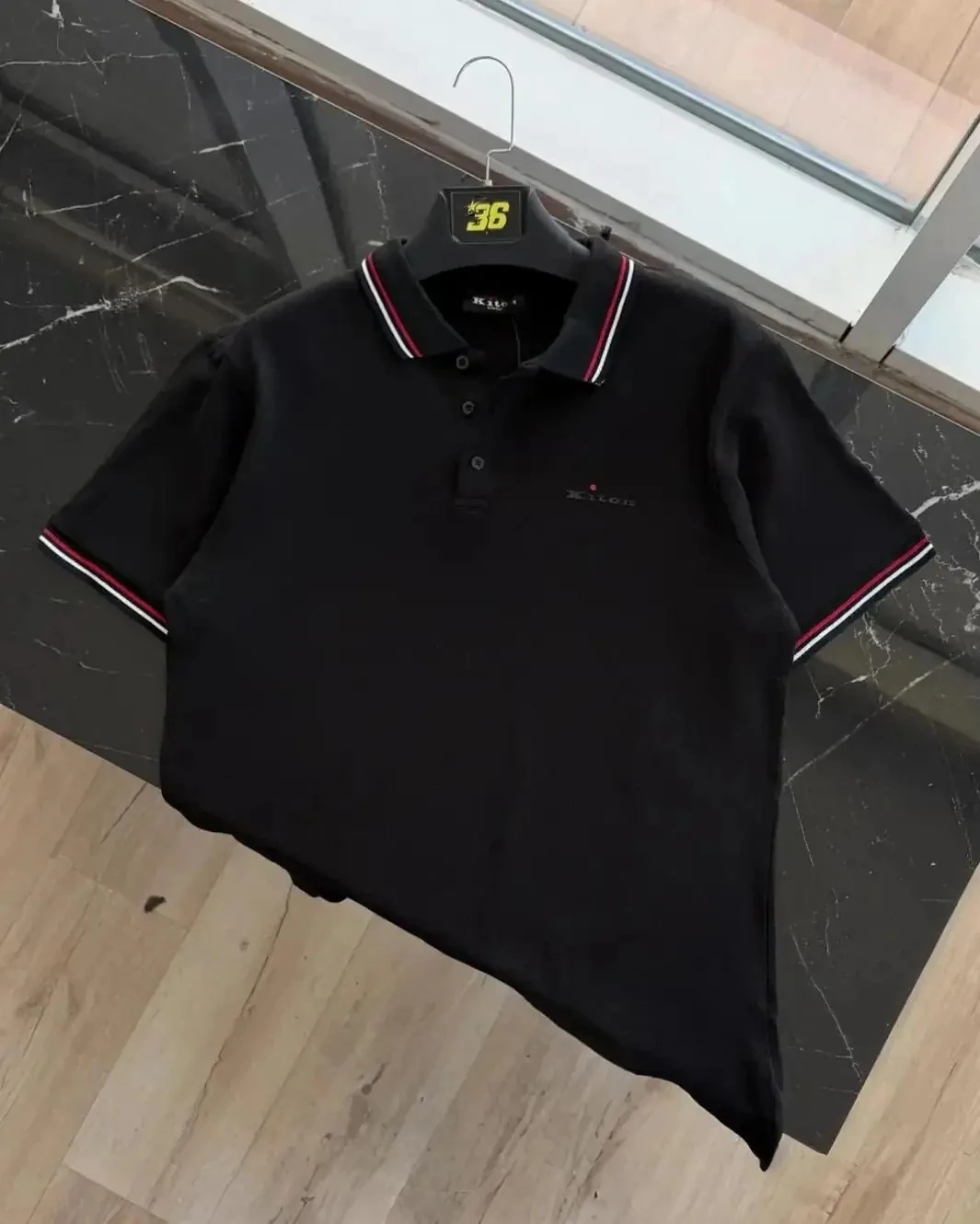 Kol Ve Yaka Şerit Detaylı Polo Yaka T-Shirt