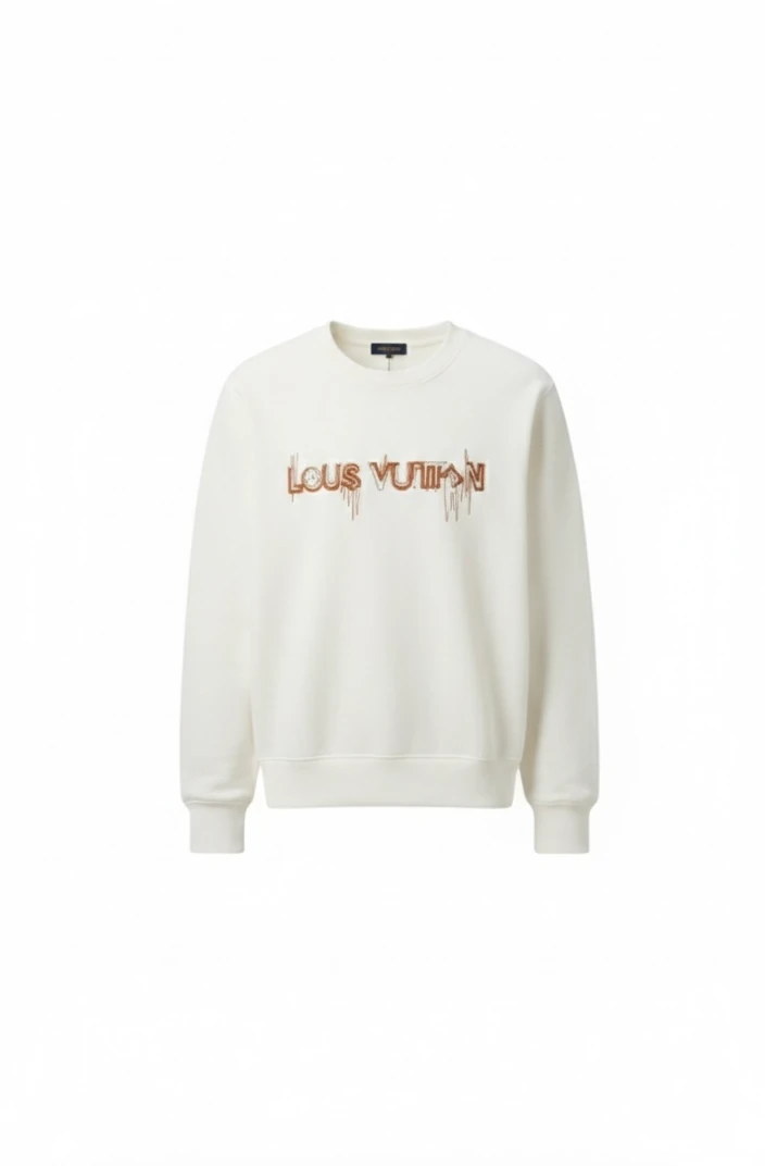 LV Premium Göğüs Baskılı Sweatshirt