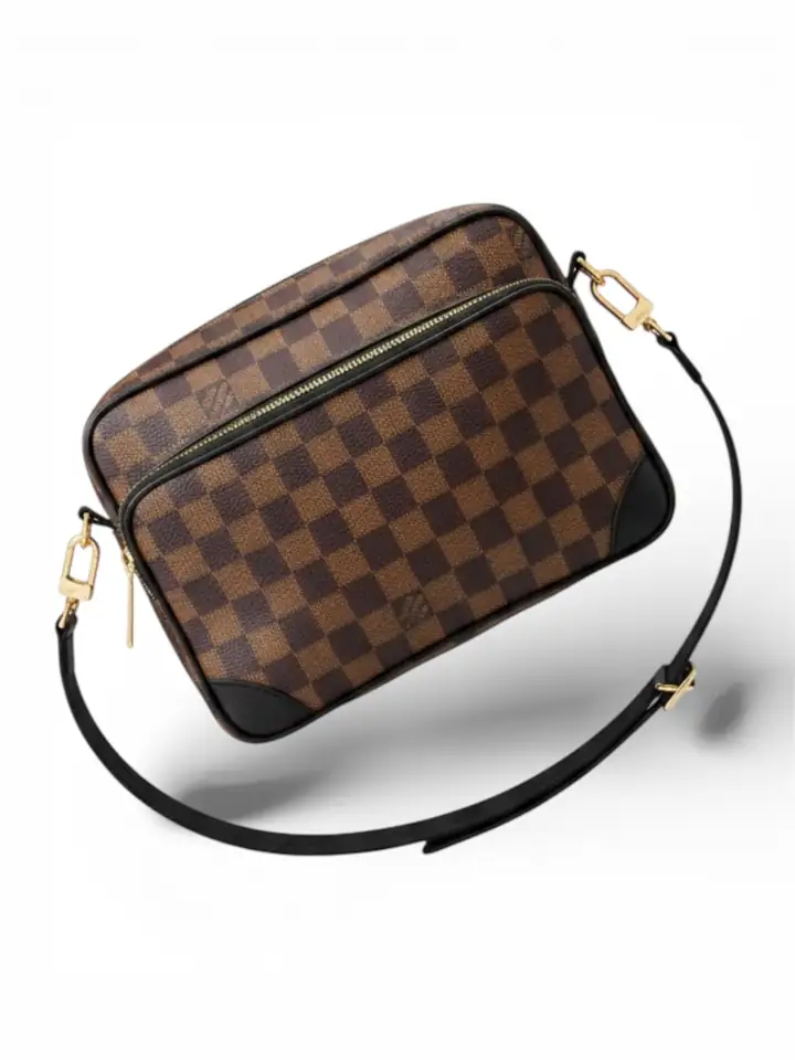 Büyük Kol Çantası - Kahve Damalı