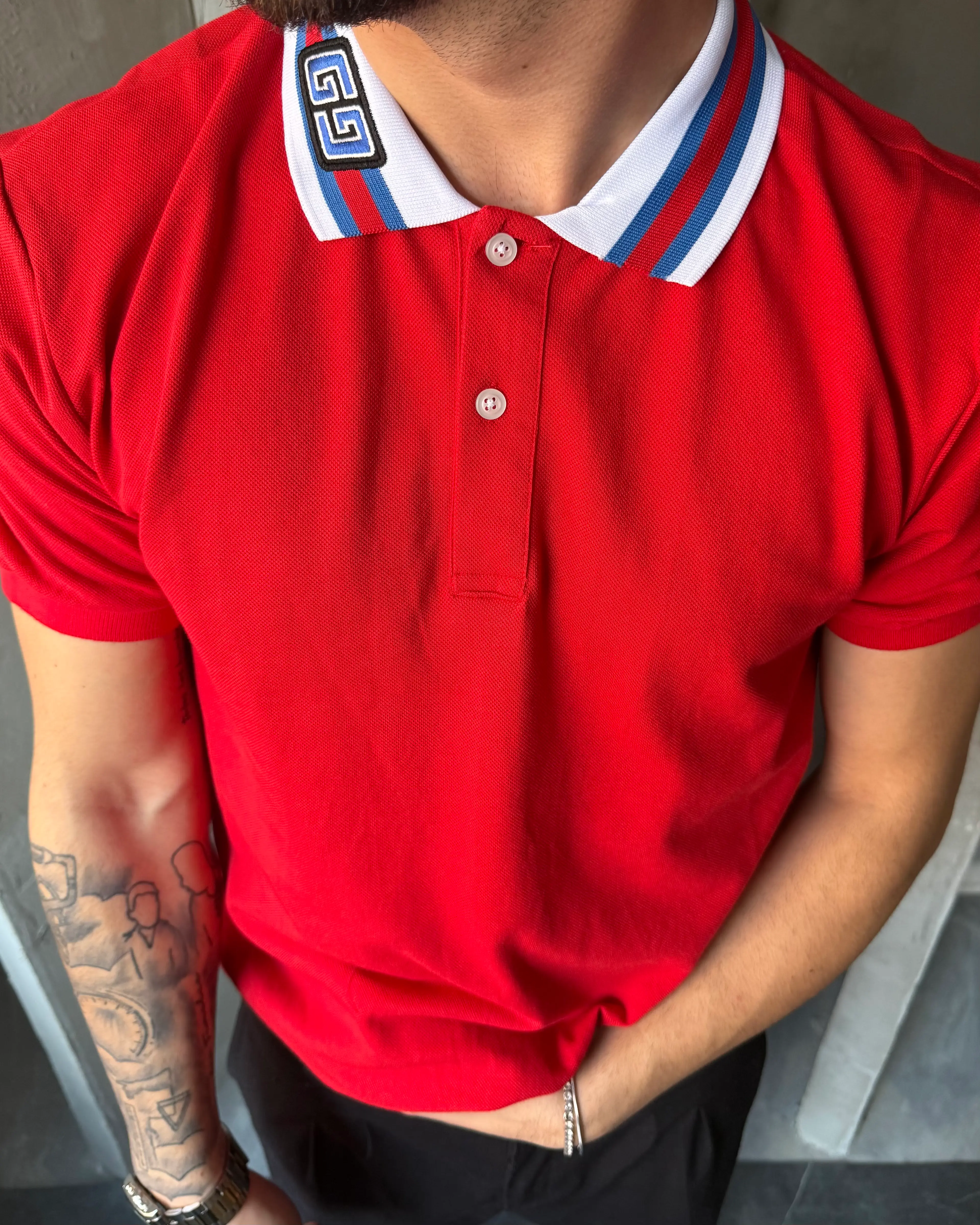 Yaka Logo Detaylı Polo Yaka T-Shirt