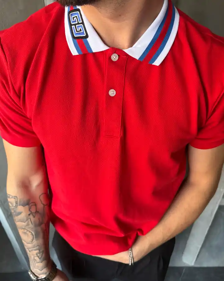 Yaka Logo Detaylı Polo Yaka T-Shirt