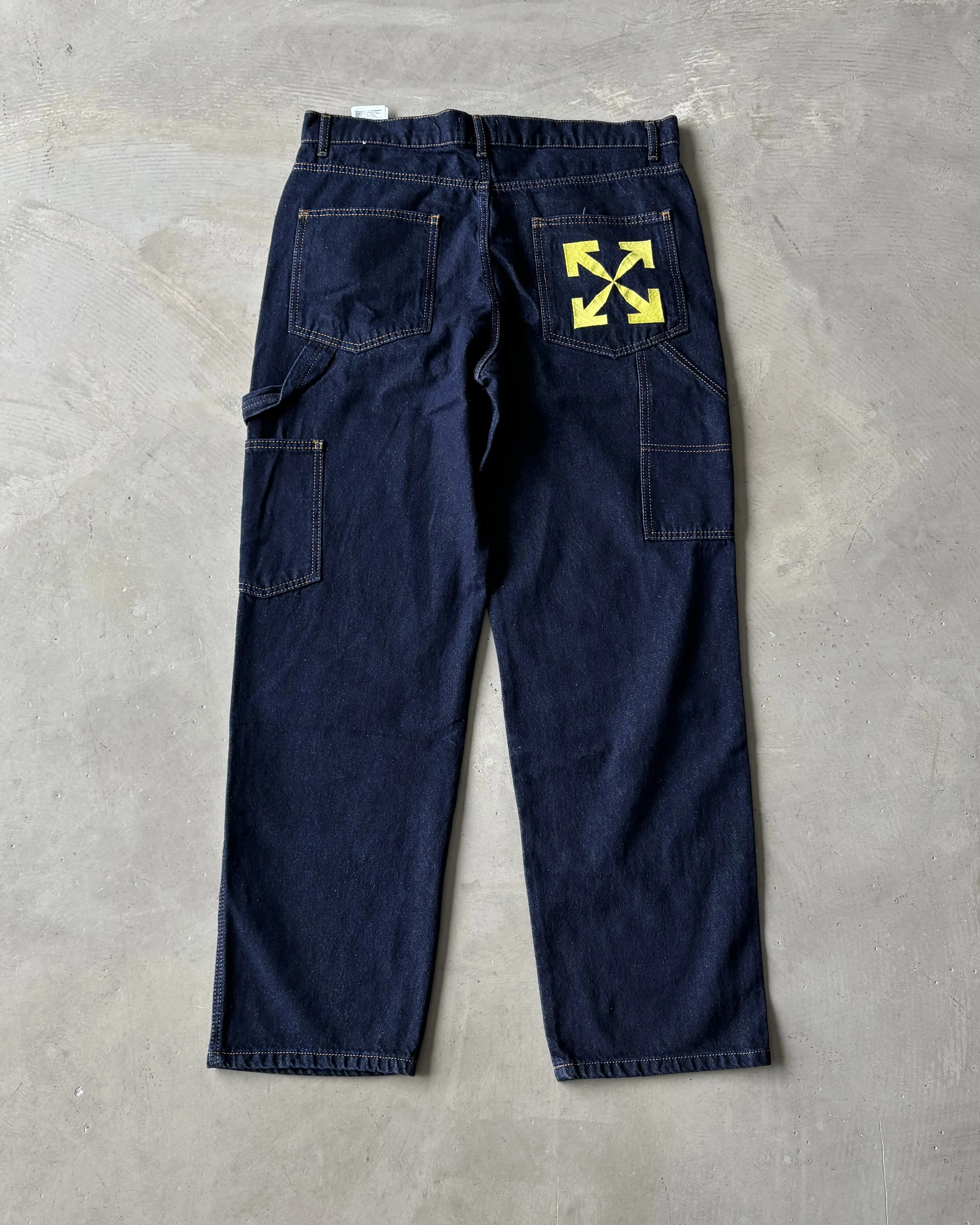 Nakış ve Baskı Detaylı Baggy Kot Pantolon