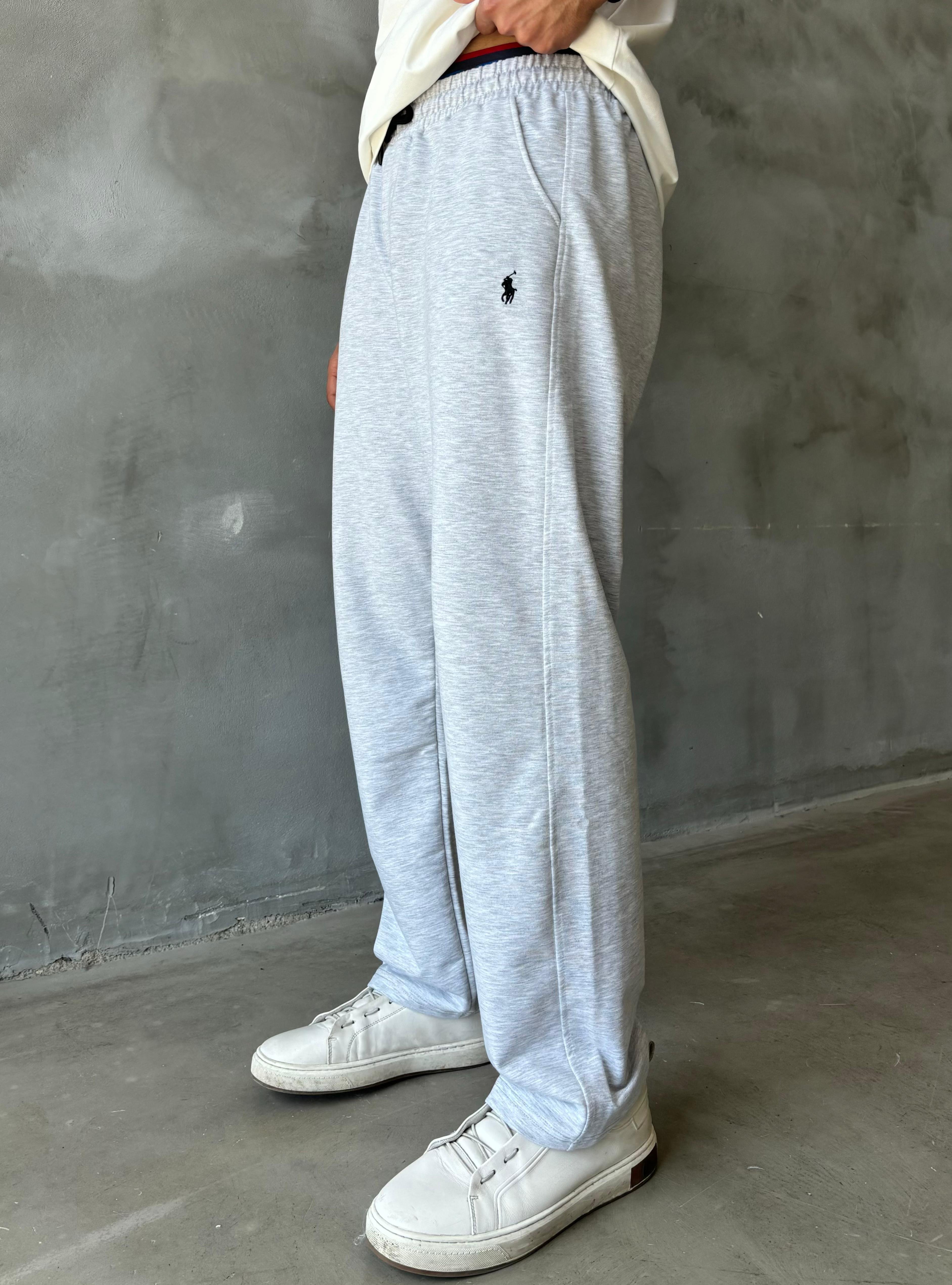 PRL Nakışlı Baggy Fit Eşofman - Gri