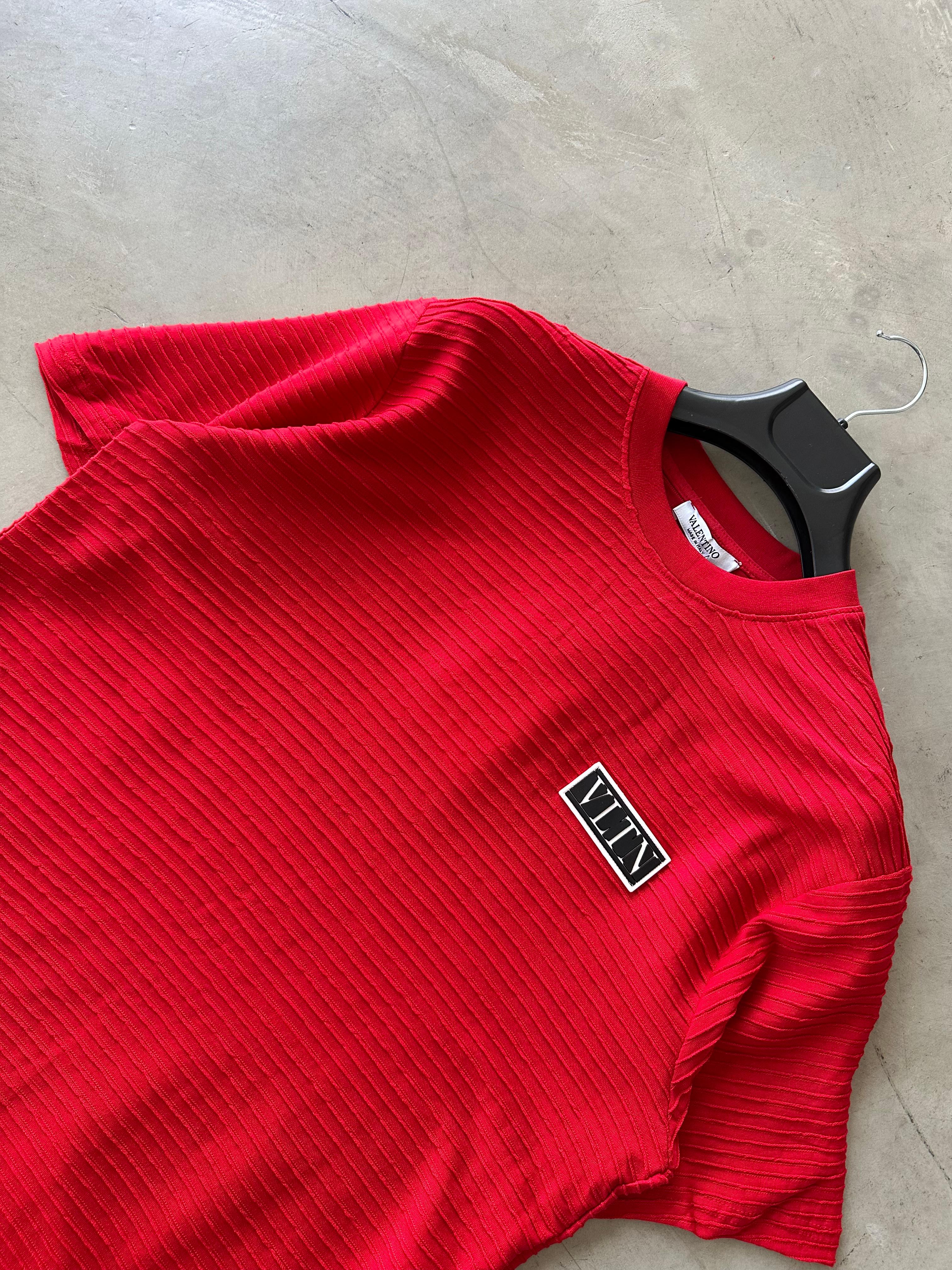 VLNT Logo Detay Çizgili Basic Tshirt