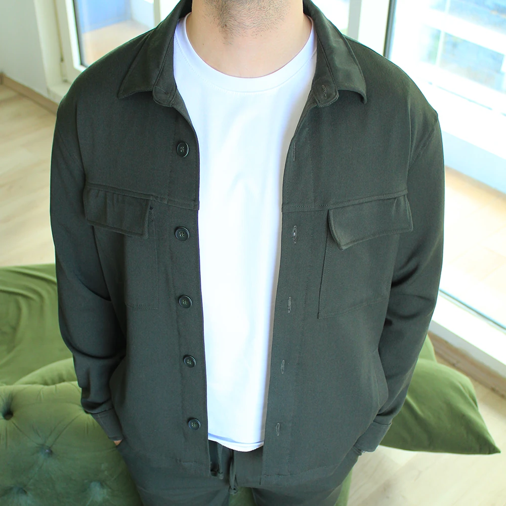 Cep Detaylı Relaxed Fit Kumaş Takım