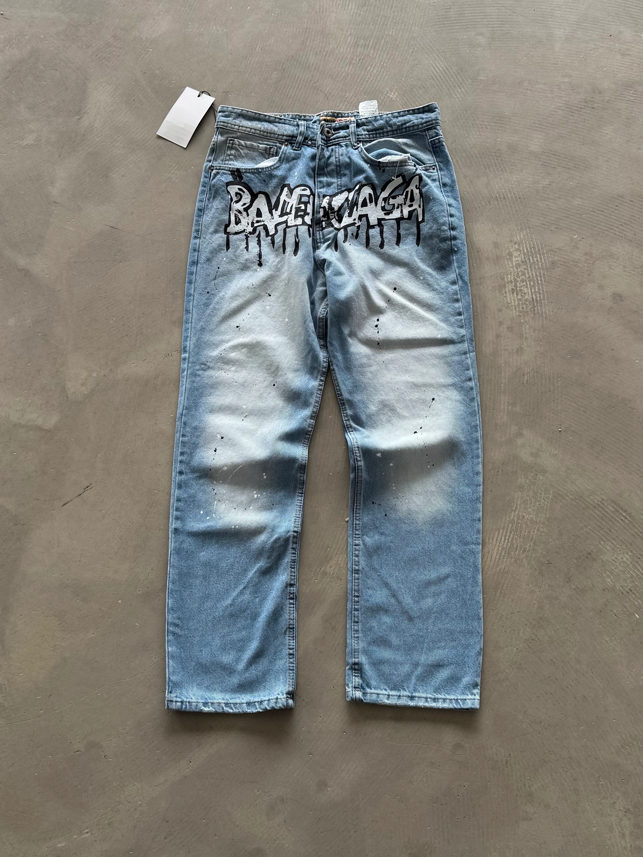 BB Premium Grafiti Detaylı Kot Pantolon