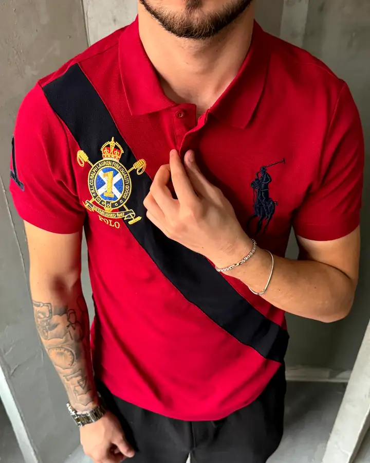 Sol ve Sağ Göğüs Detaylı Polo T-Shirt